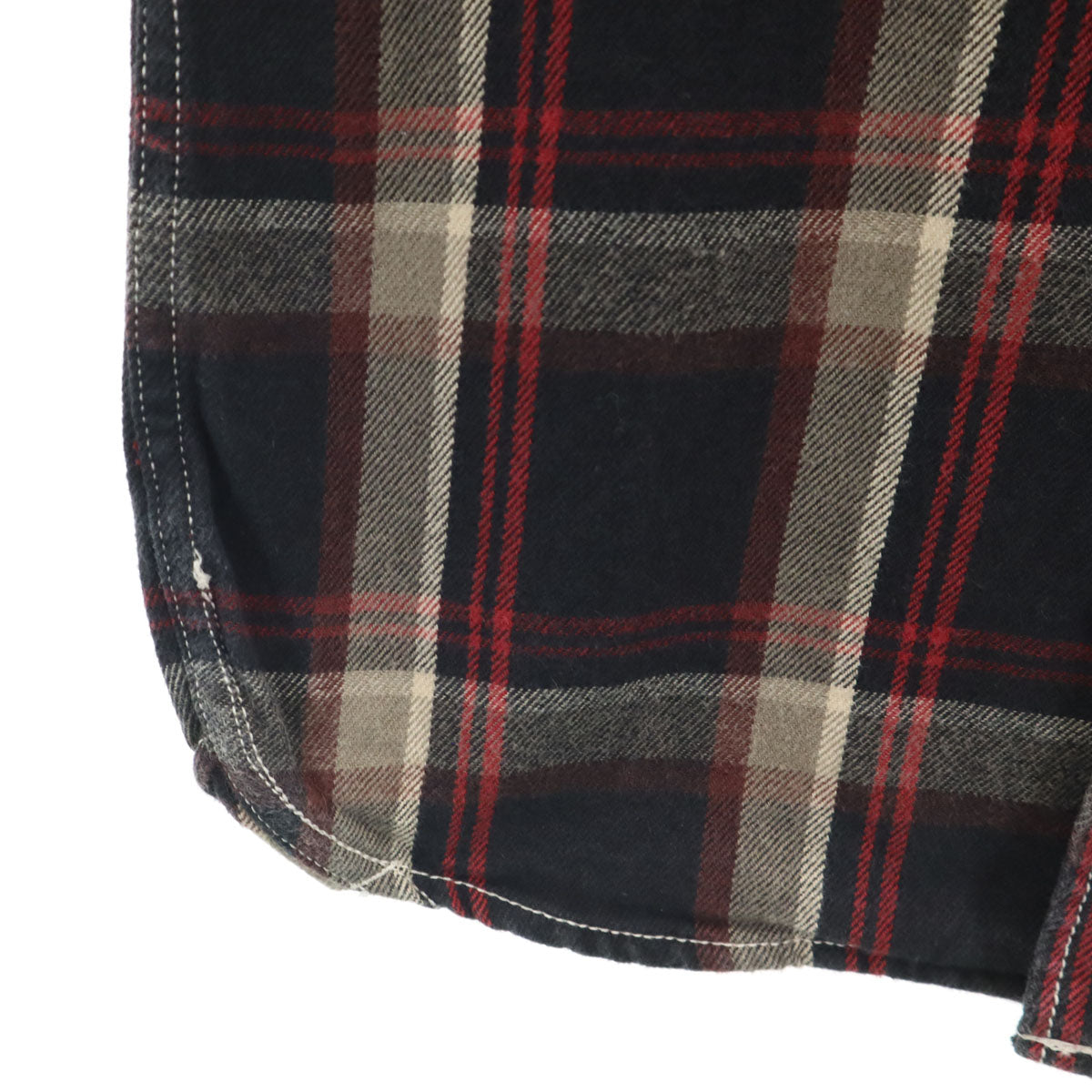 HYSTERIC GLAMOUR ヒステリックグラマー 日本製 チェック柄 長袖 ヘビーウェイト シャツ S ブラック メンズ