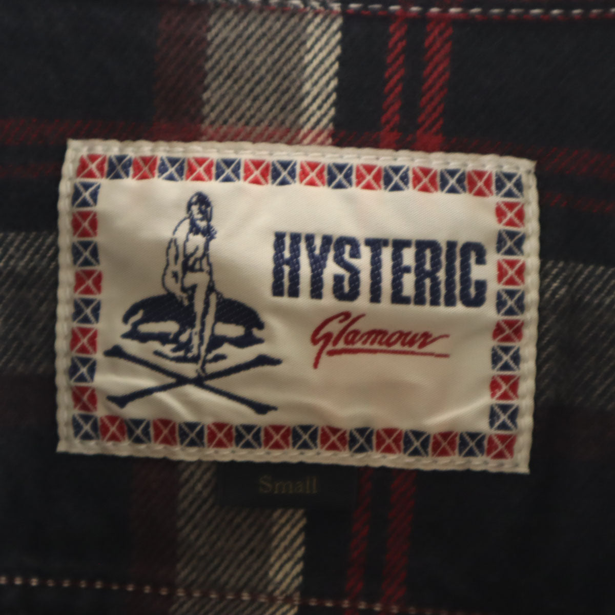 HYSTERIC GLAMOUR ヒステリックグラマー 日本製 チェック柄 長袖 ヘビーウェイト シャツ S ブラック メンズ