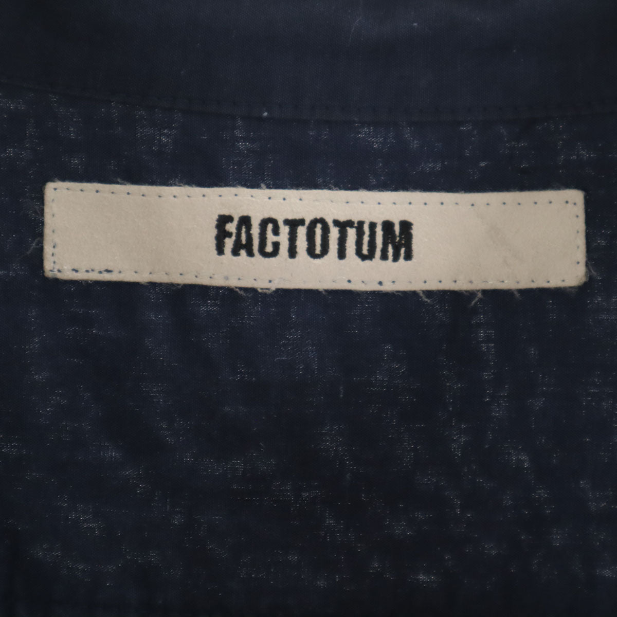 FACTOTUM ファクトタム 日本製 リネンブレンド 長袖 シャツ 48 ネイビー メンズ