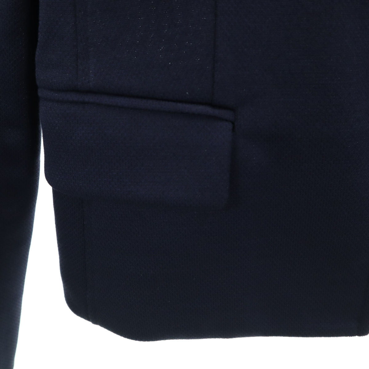 MACKINTOSH LONDON マッキントッシュロンドン 日本製 ノーカラージャケット 40 ネイビー レディース