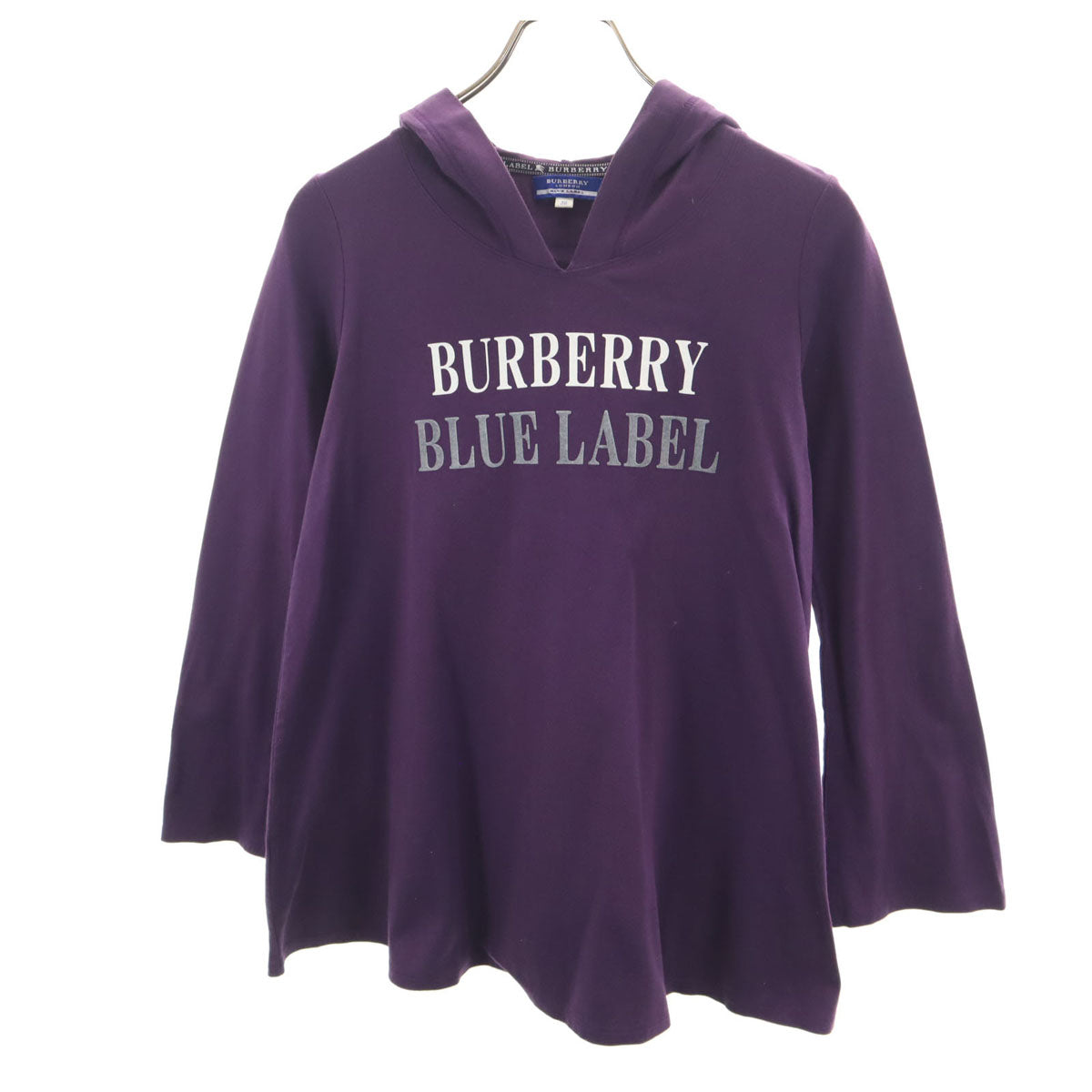 BURBERRY LONDON BLUE LABEL バーバリー ロンドン ブルーレーベル 日本製 長袖 パーカー 38 パープル 三陽商会 レディース
