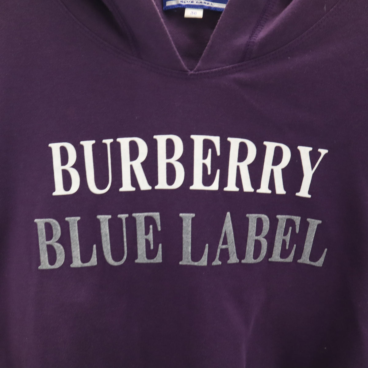 BURBERRY LONDON BLUE LABEL バーバリー ロンドン ブルーレーベル 日本製 長袖 パーカー 38 パープル 三陽商会 レディース