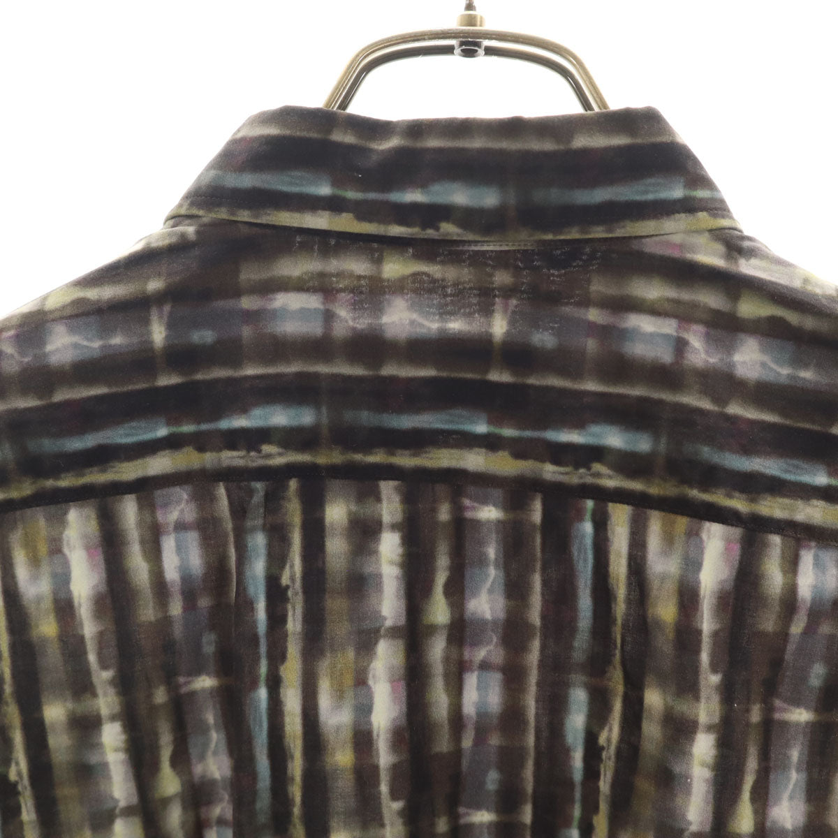 LANVIN LA COLLECTION ランバンコレクション 日本製 総柄 長袖 ボタンダウンシャツ LB チャコール メンズ