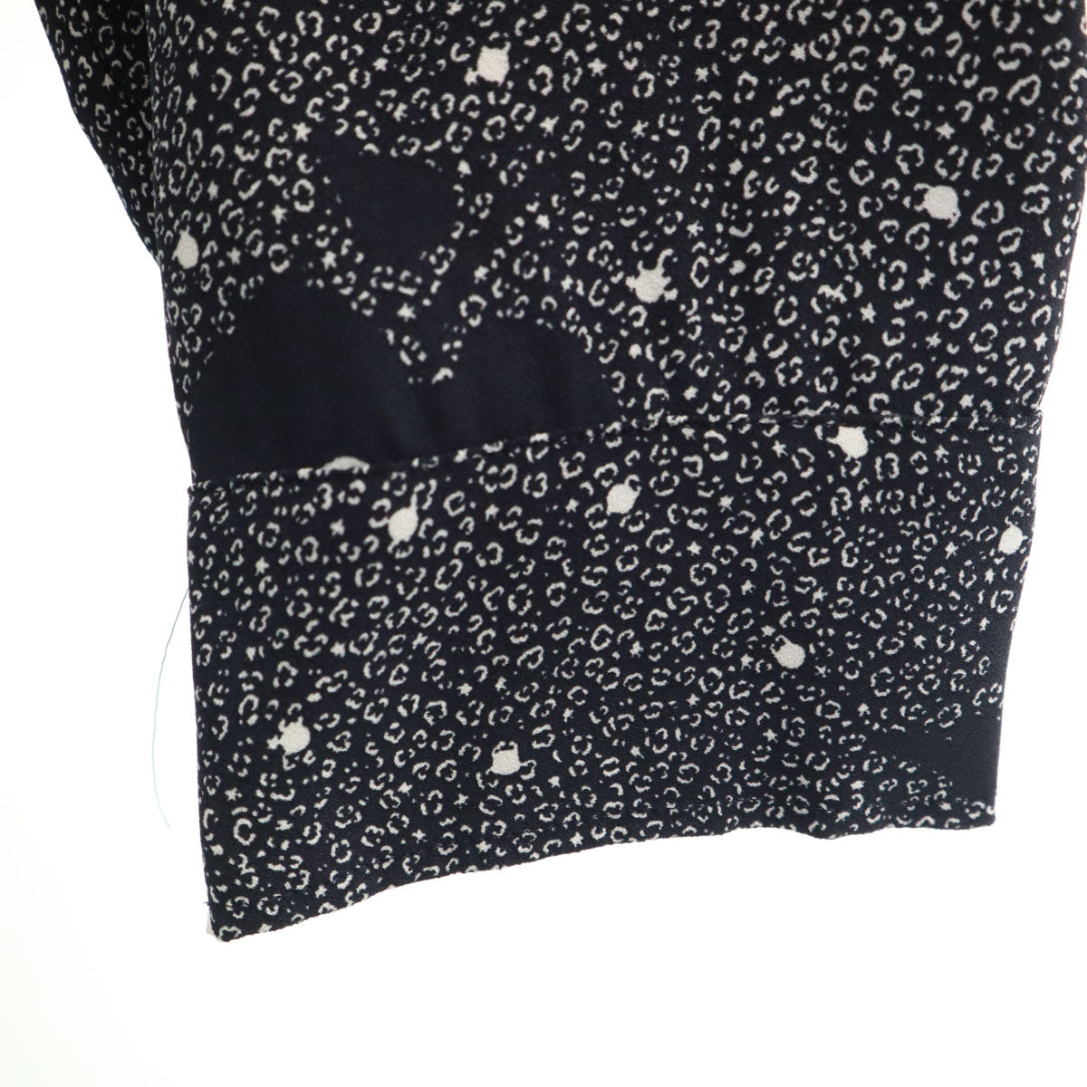 A.P.C. アーペーセー 花柄 5分袖 ワンピース 34 ブラック系 レディース