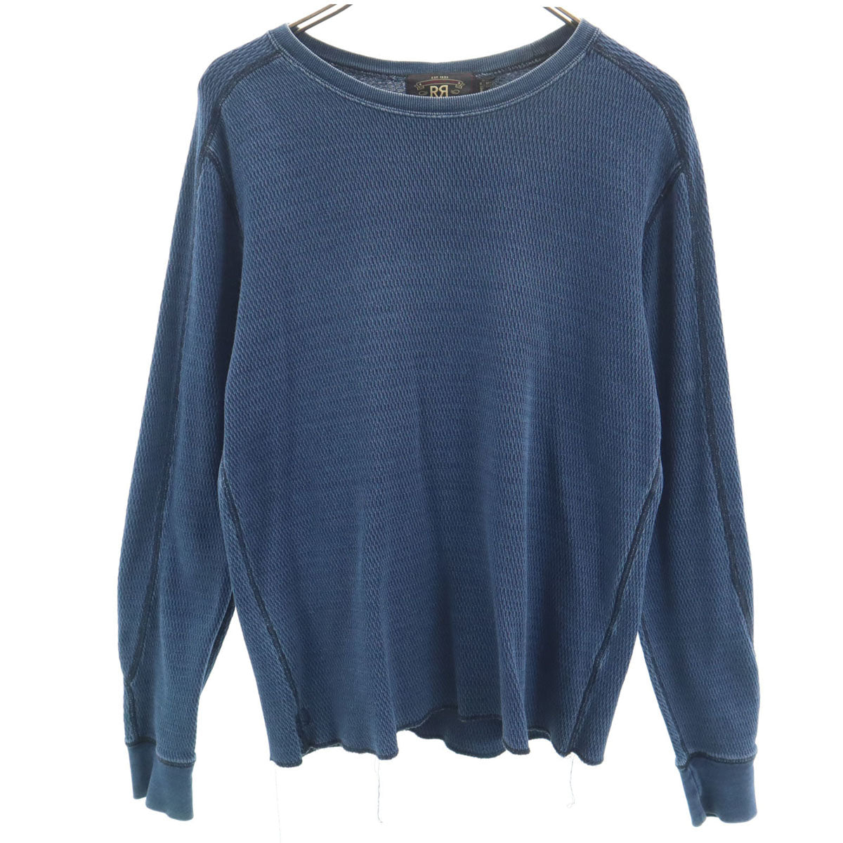 ダブルアールエル RRL 長袖 インディゴ染め Tシャツ S ネイビー Ralph Lauren ラルフローレン ロンT メンズ