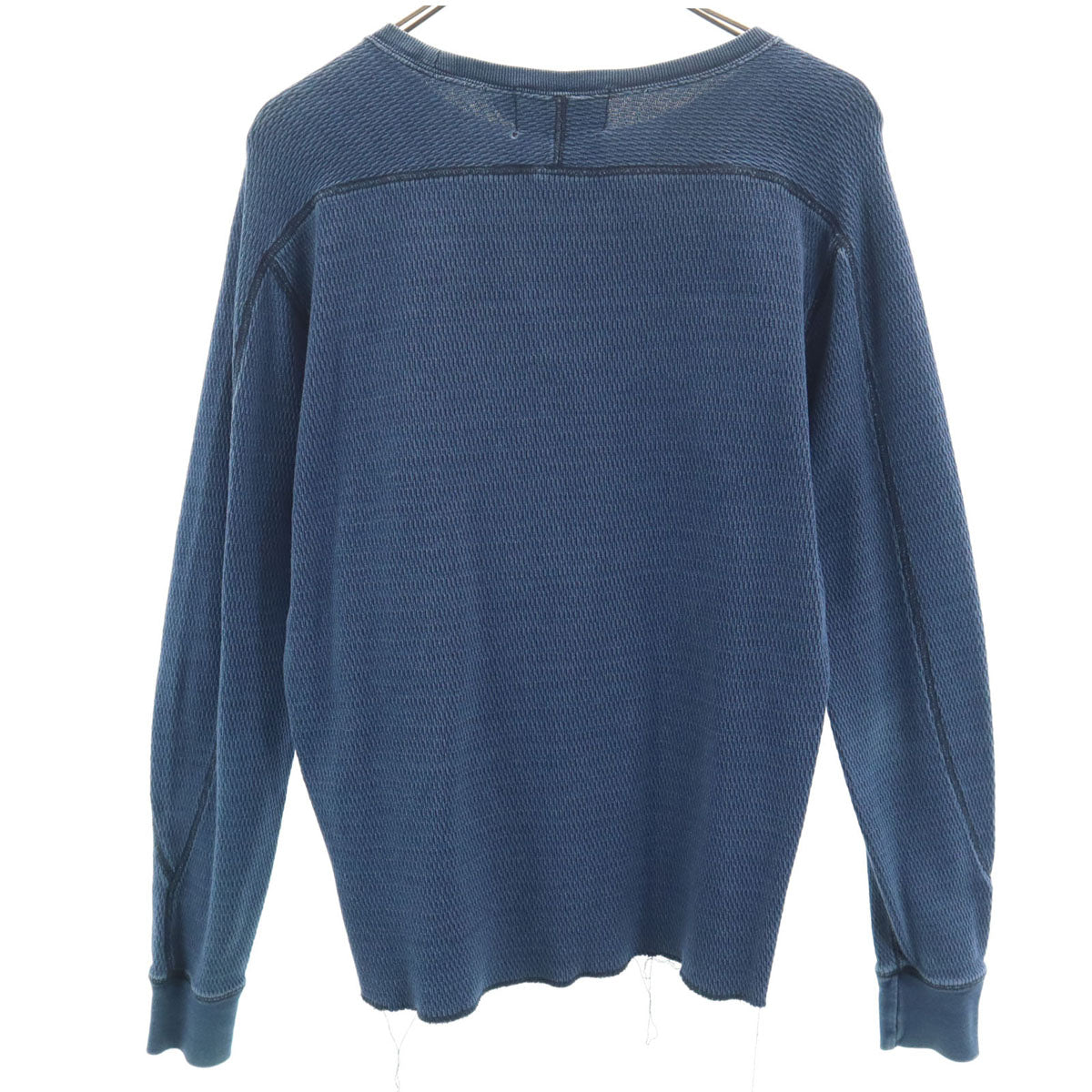 ダブルアールエル RRL 長袖 インディゴ染め Tシャツ S ネイビー Ralph Lauren ラルフローレン ロンT メンズ