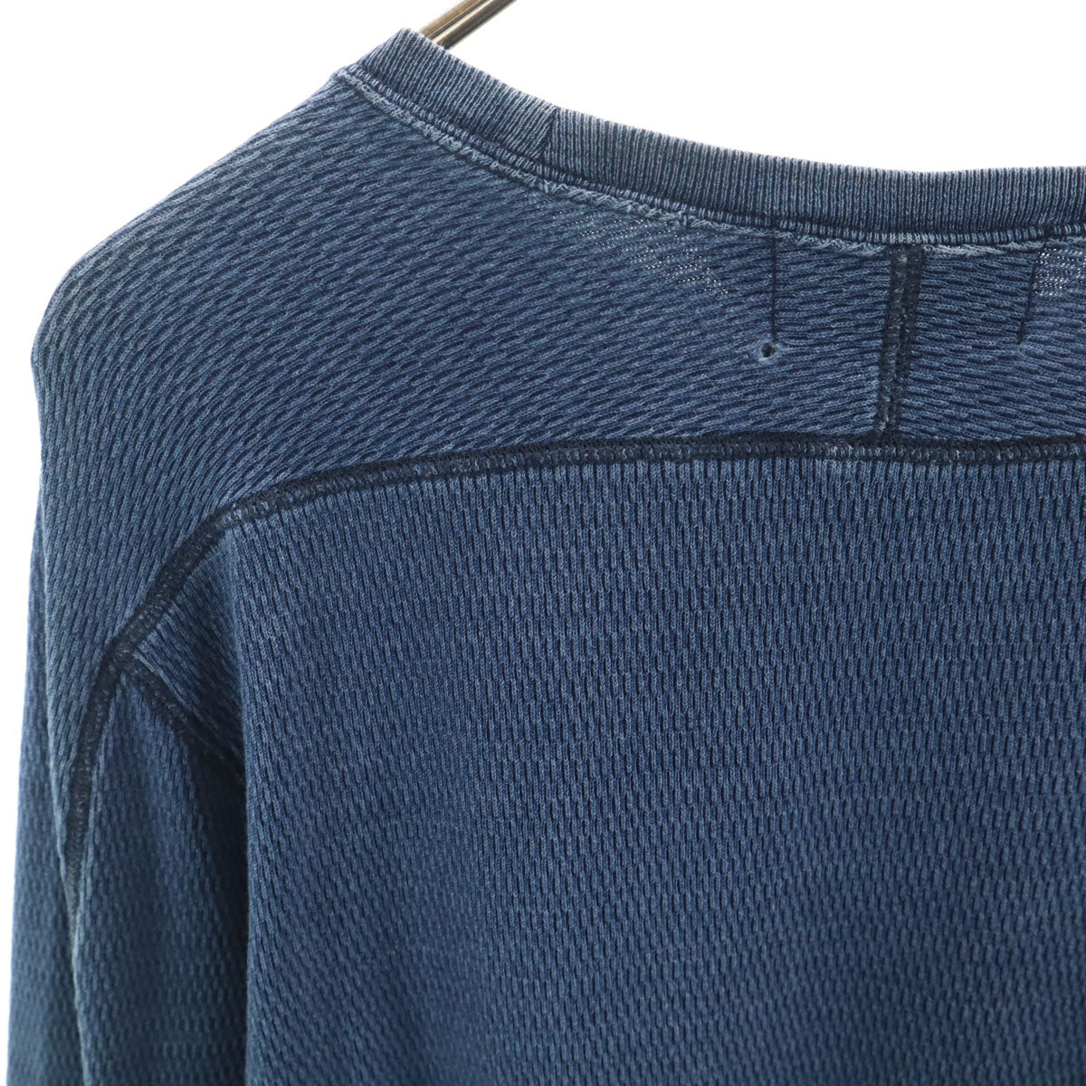 ダブルアールエル RRL 長袖 インディゴ染め Tシャツ S ネイビー Ralph Lauren ラルフローレン ロンT メンズ