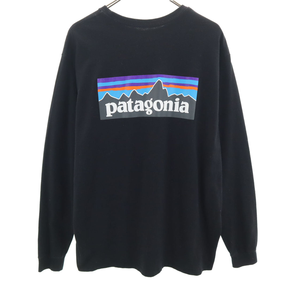 patagonia パタゴニア バックロゴ 長袖 Tシャツ XL ブラック 38518FA20 アウトドア ロンT メンズ