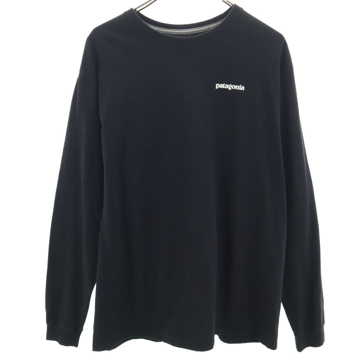 patagonia パタゴニア バックロゴ 長袖 Tシャツ XL ブラック 38518FA20 アウトドア ロンT メンズ