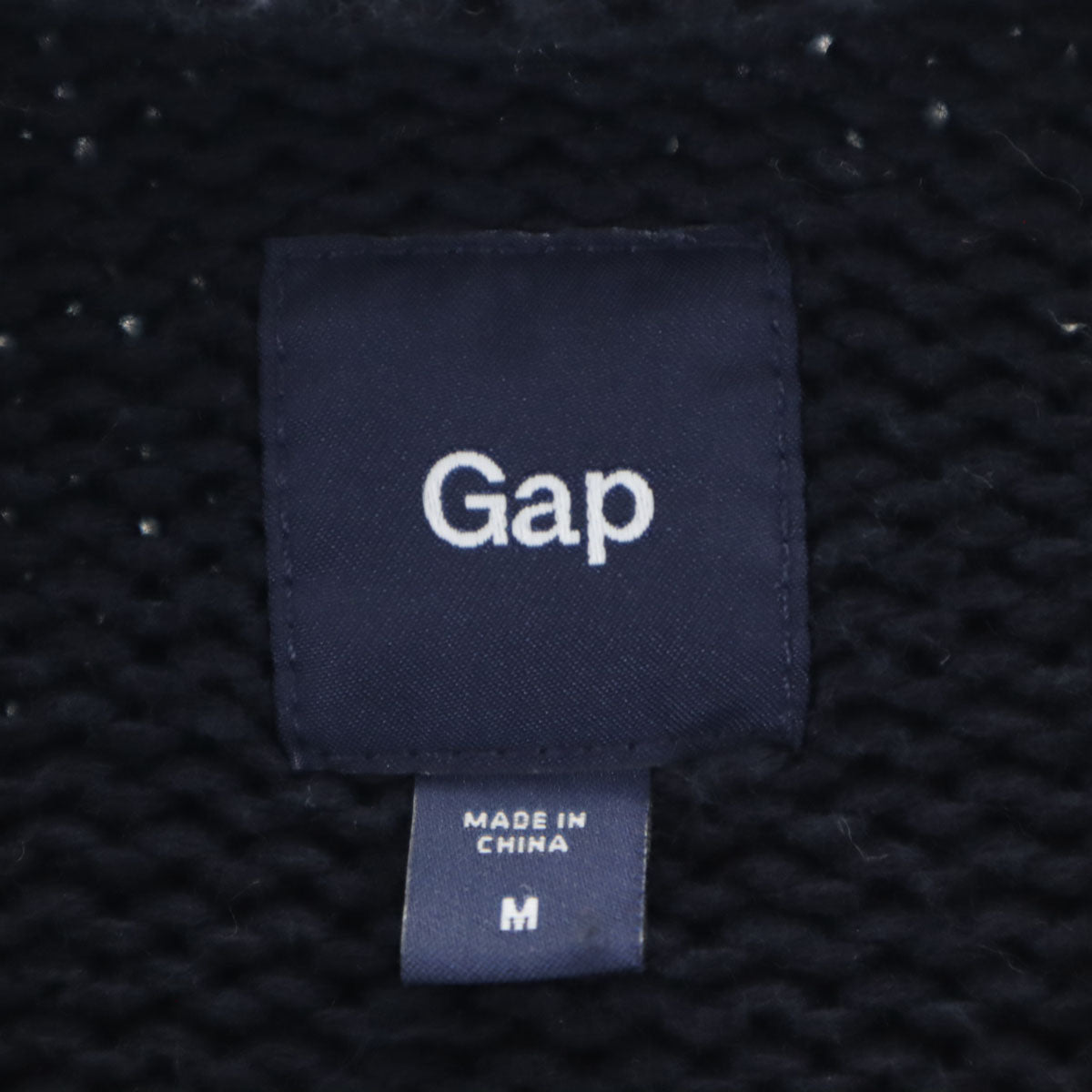 GAP ギャップ 長袖 ダッフル ニット パーカー M ネイビー プルオーバー メンズ