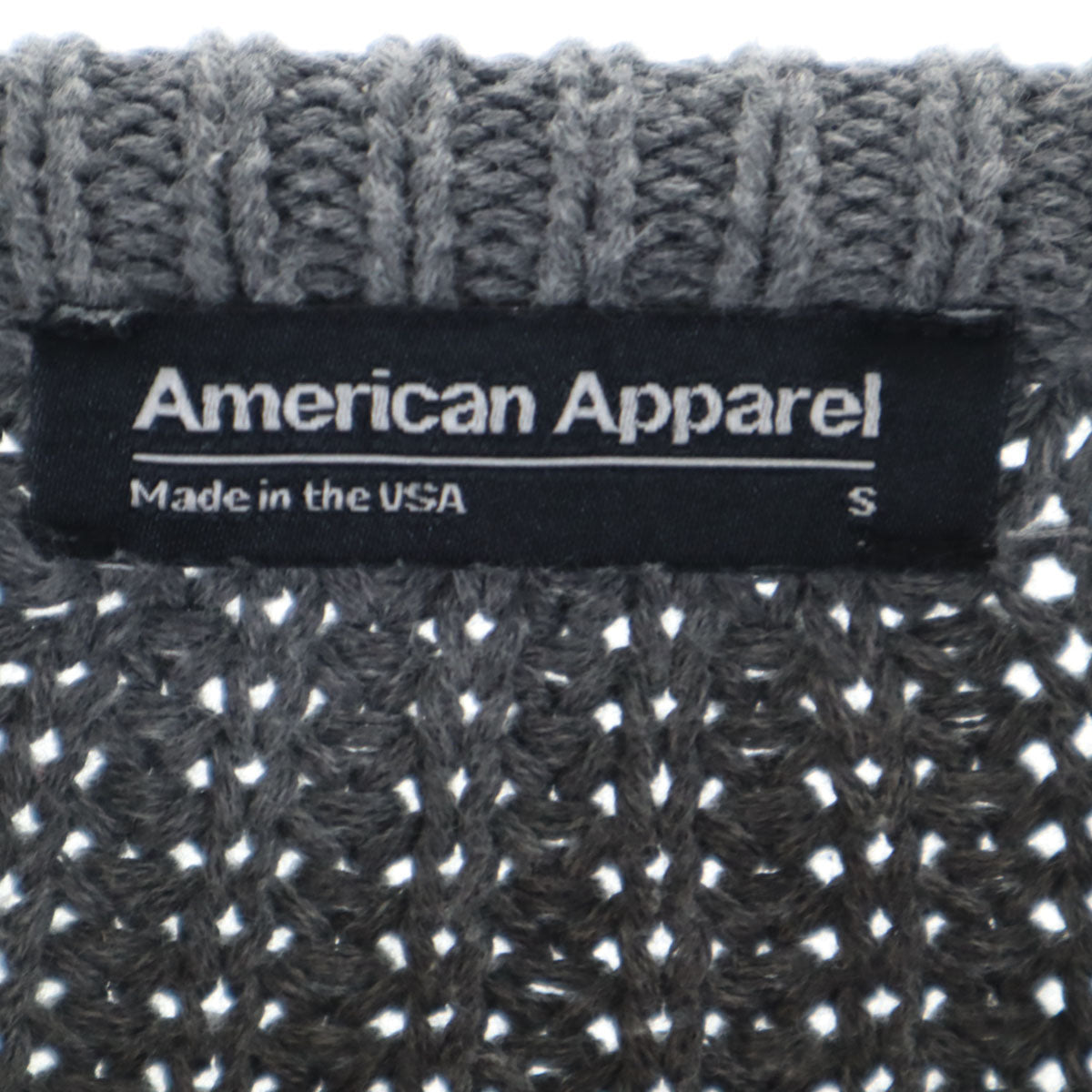 American Apparel アメリカンアパレル 長袖 セーター S グレー ニット メンズ