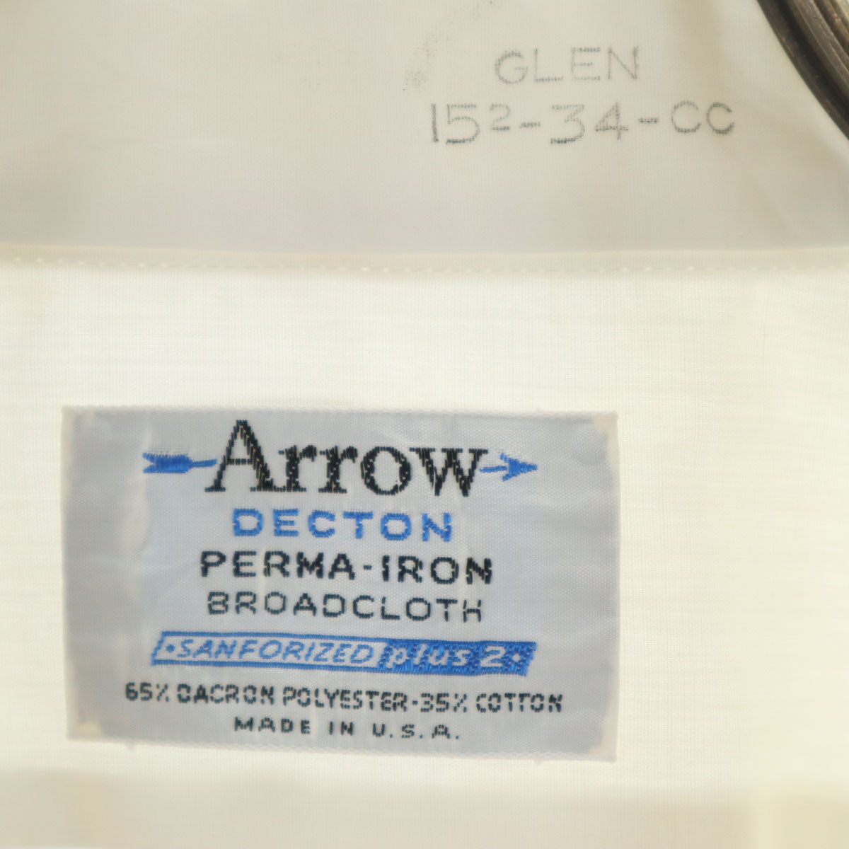 ARROW アロー 70s USA製 ヴィンテージ 長袖 シャツ ホワイト メンズ
