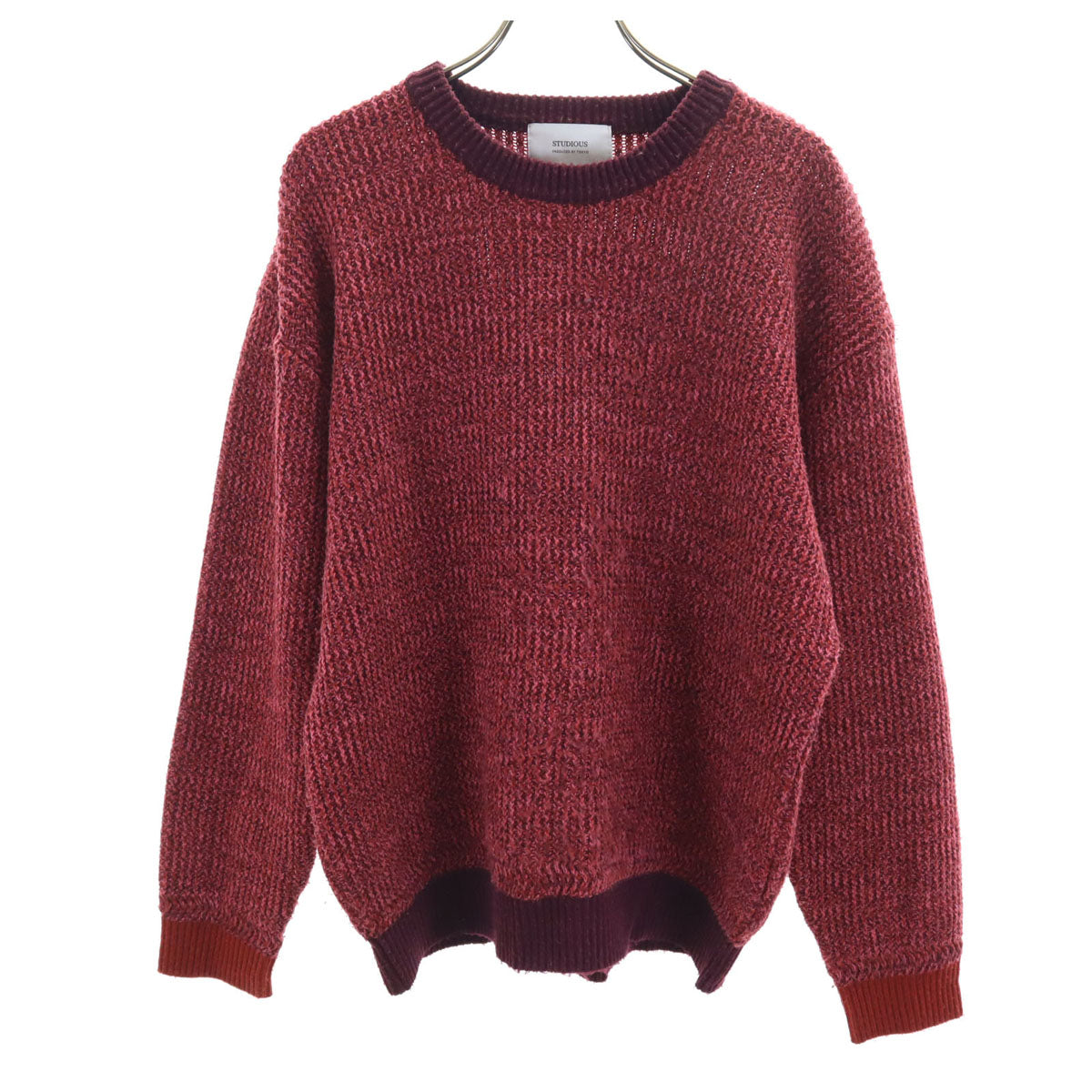 STUDIOUS ステュディオス 長袖 アクリル セーター 1 パープル系 ニット メンズ