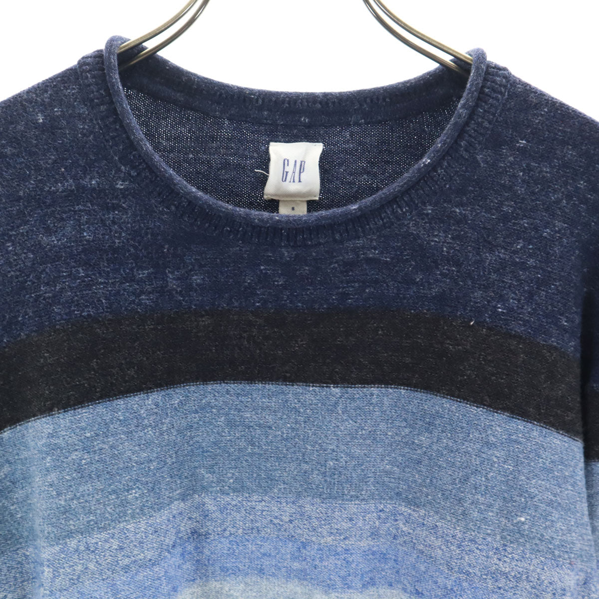 GAP ギャップ ボーダー柄 長袖 セーター S ネイビー系 ニット メンズ