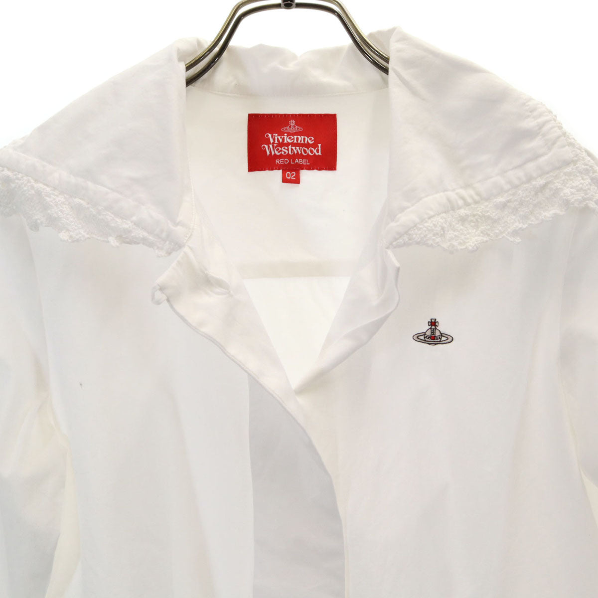 Vivienne Westwood Red Label ヴィヴィアンウエストウッド レッドレーベル 日本製 長袖 シャツ 2 ホワイト レディース