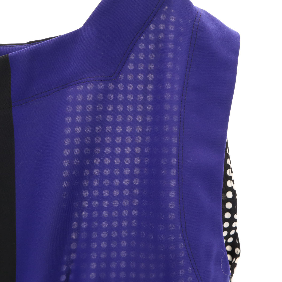 ISSEY MIYAKE イッセイミヤケ 日本製 ドット柄 ノースリーブ ブラウス 2 マルチ レディース
