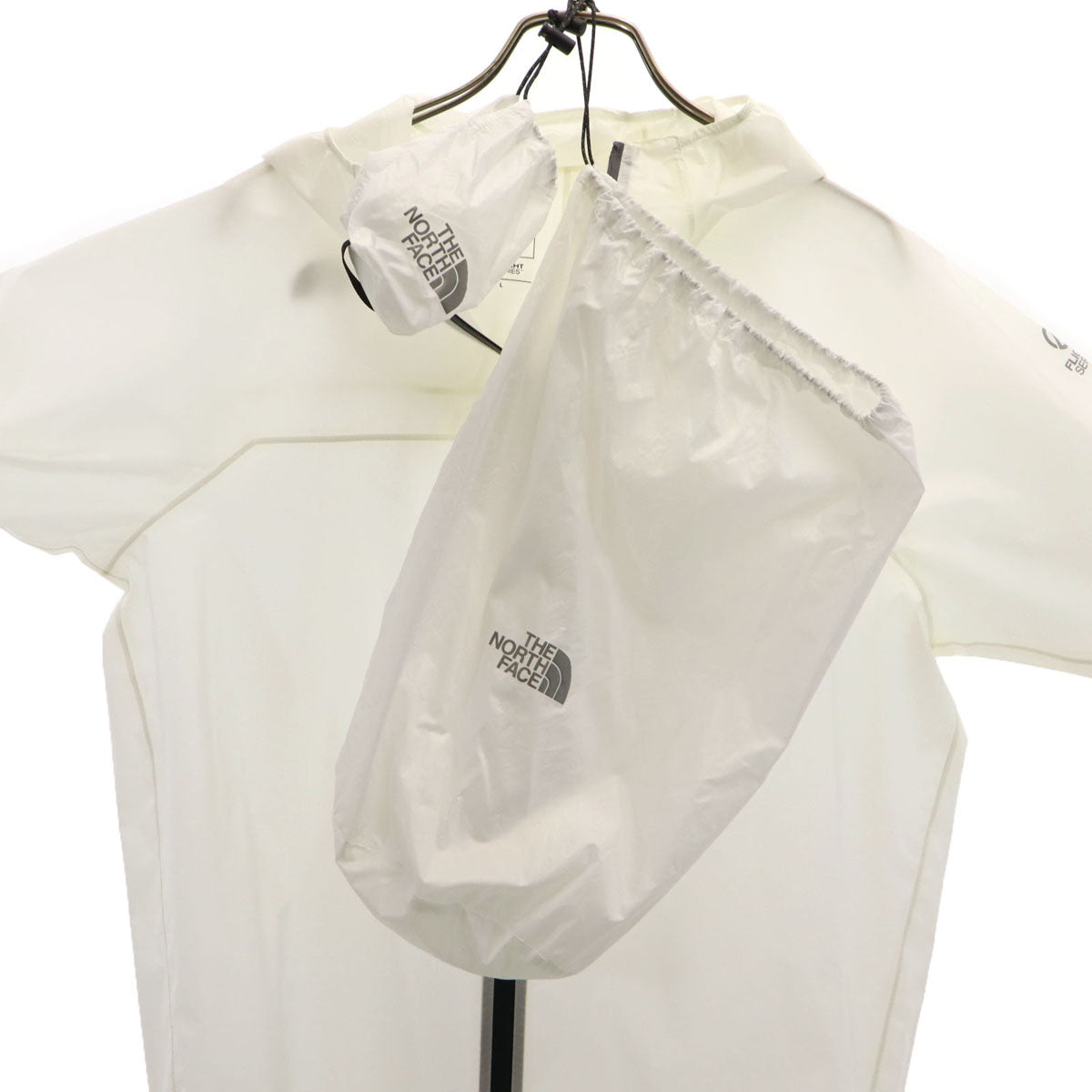 THE NORTH FACE ノースフェイス ストライクトレイル フードジャケット L ホワイト NP61971 アウトドア 収納袋付き メンズ