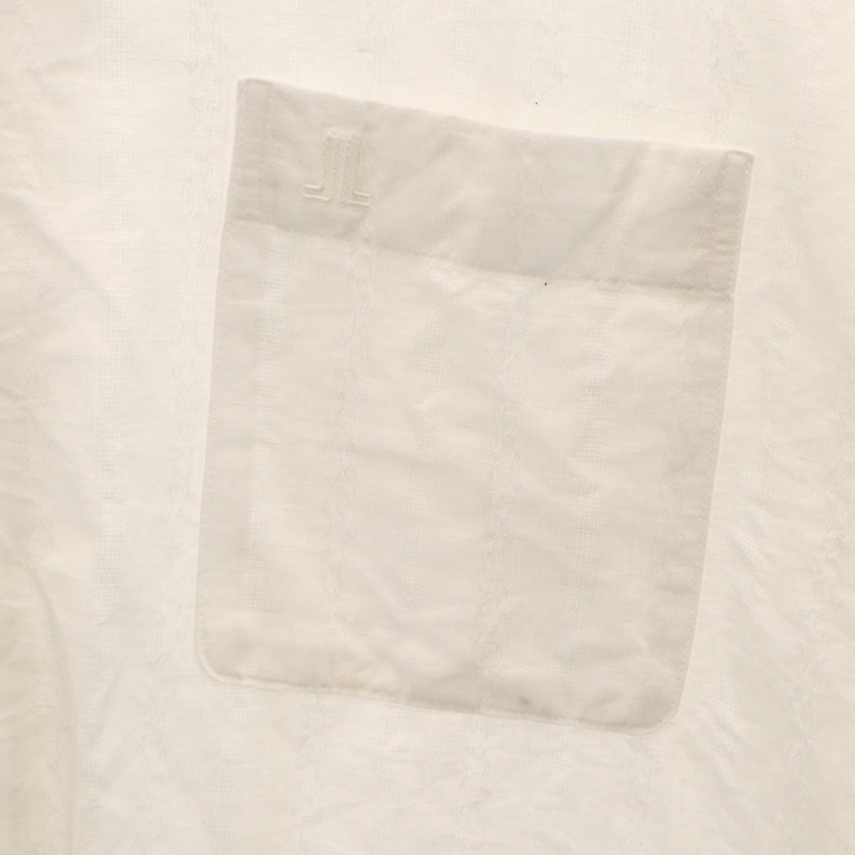 LANVIN LA COLLECTION ランバンコレクション 日本製 リネンブレンド 長袖 オープンカラーシャツ L ホワイト メンズ