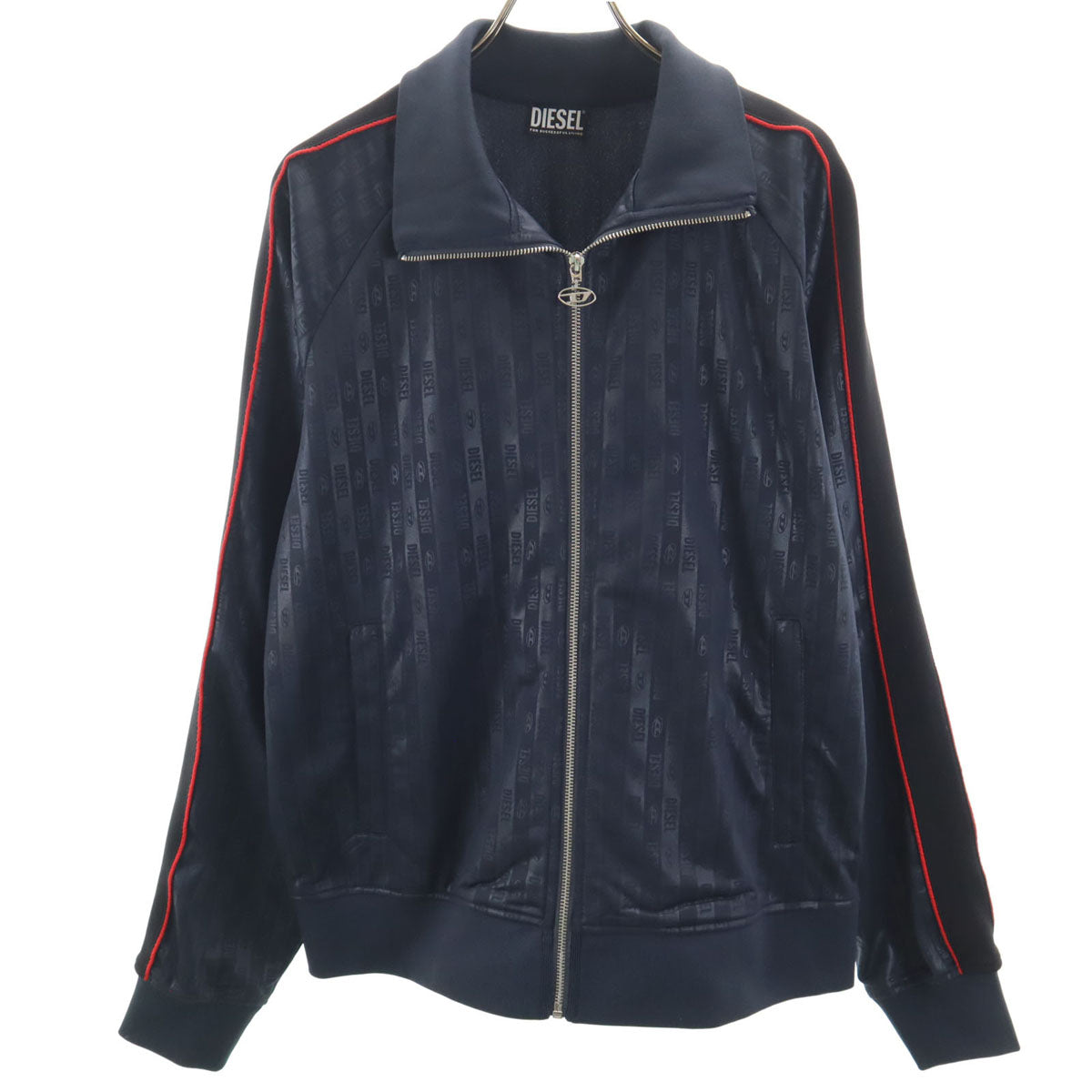 DIESEL ディーゼル 総ロゴ トラックジャケット XL ネイビー ジャージ メンズ