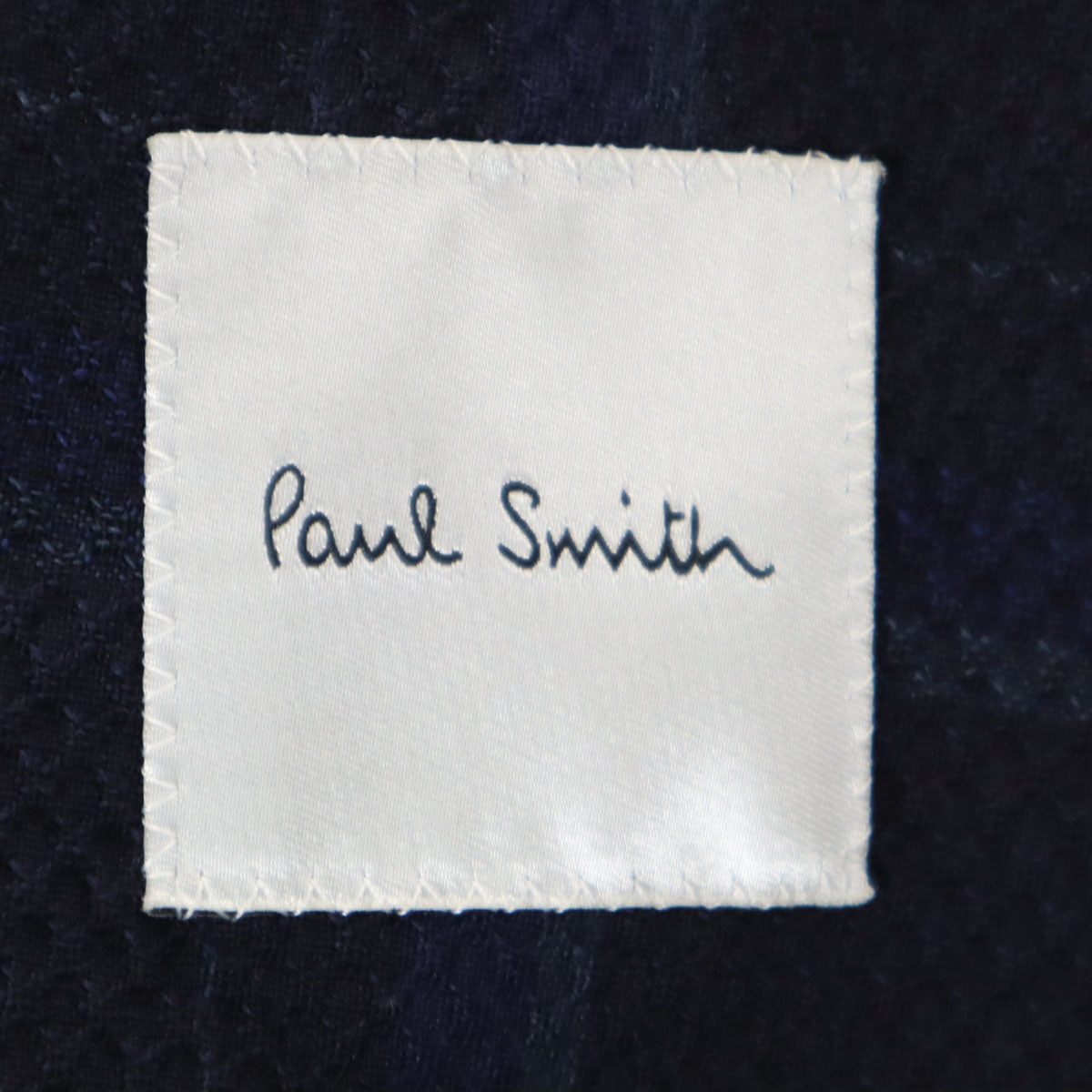 Paul Smith ポールスミス 日本製 チェック柄 テーラードジャケット M ネイビー アンコン メンズ