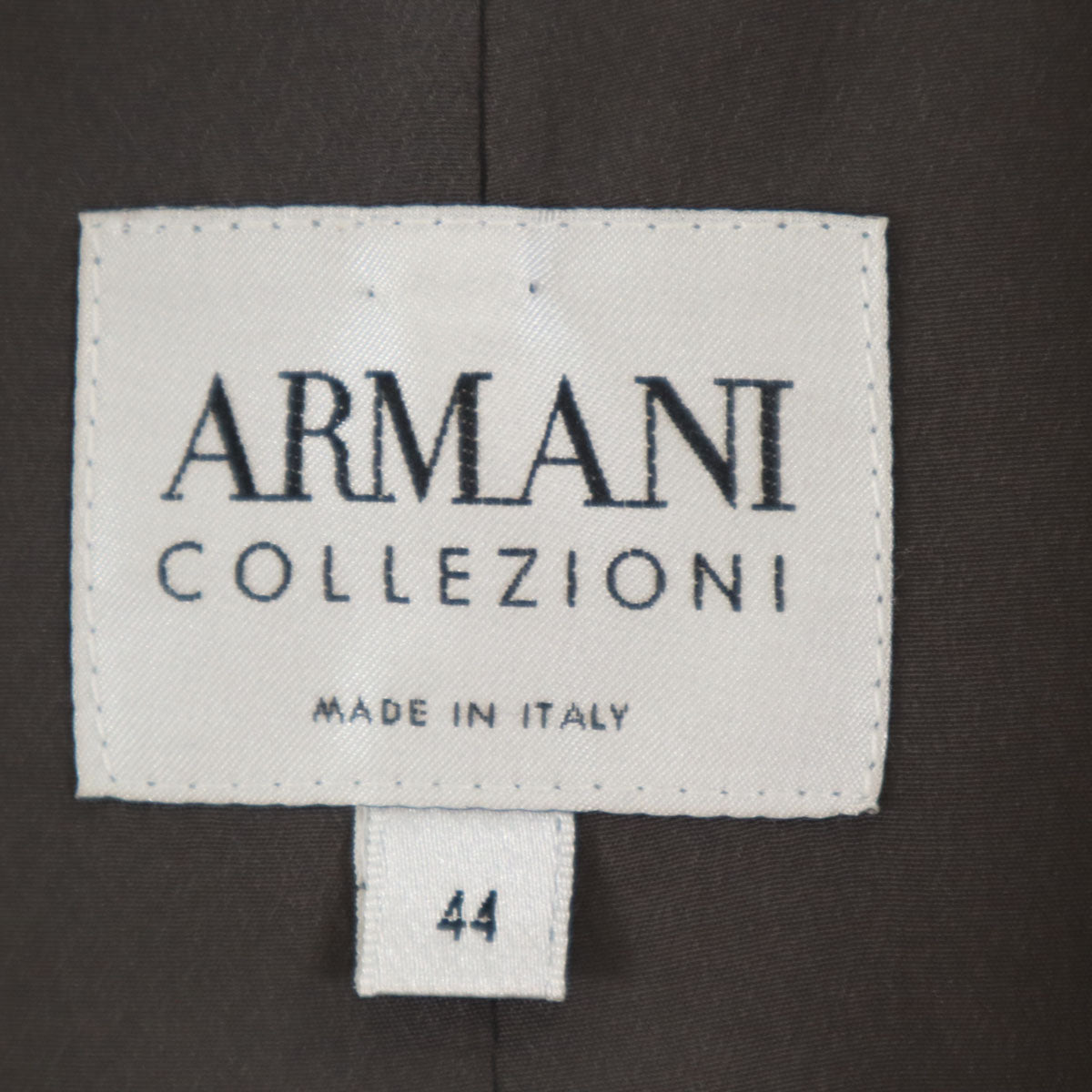 ARMANI COLLEZIONI アルマーニコレッツォーニ イタリア製 ストライプ柄 テーラードジャケット 44 チャコールグレー レディース