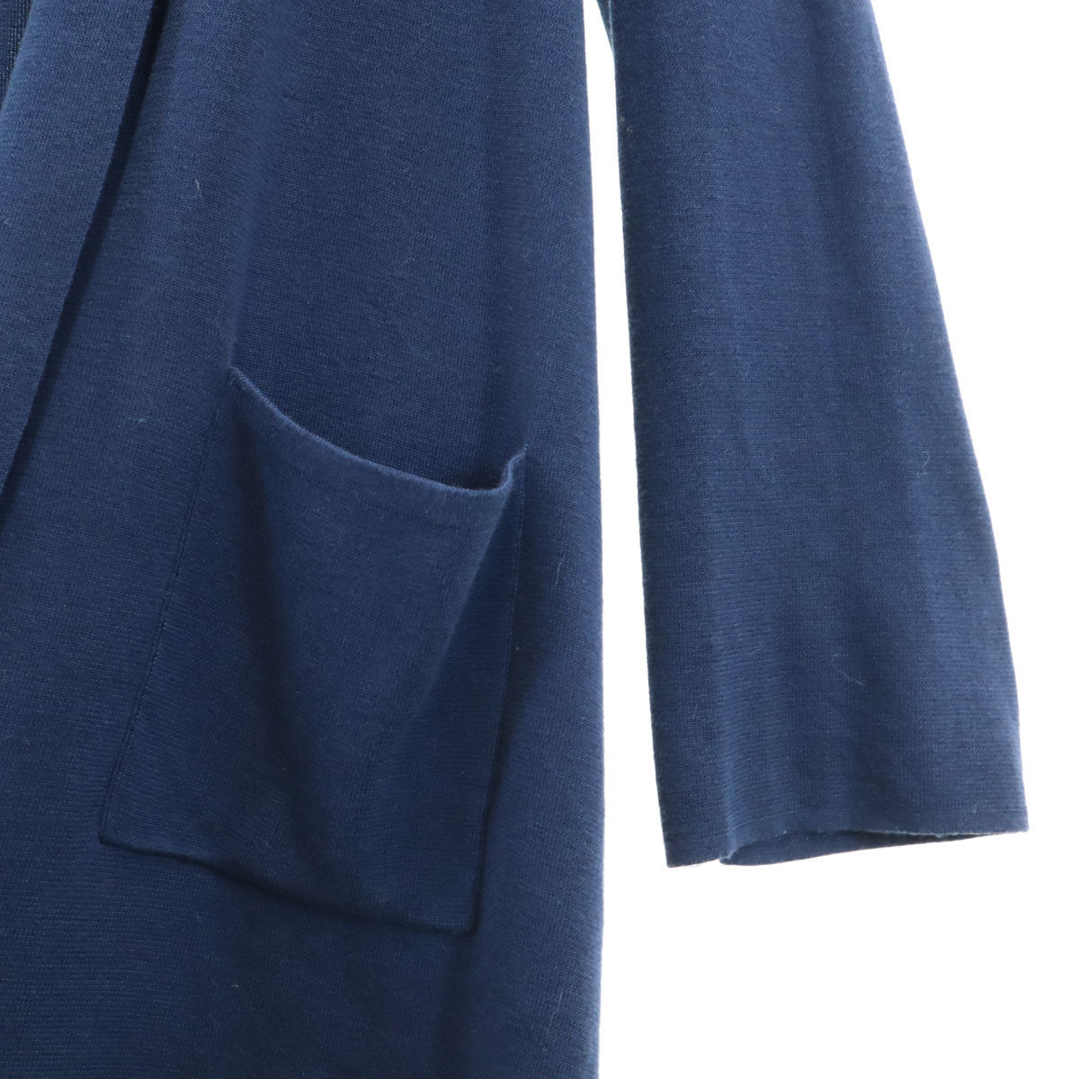 ANAYI アナイ 長袖 ガウン ニットカーディガン 38 ネイビー レディース