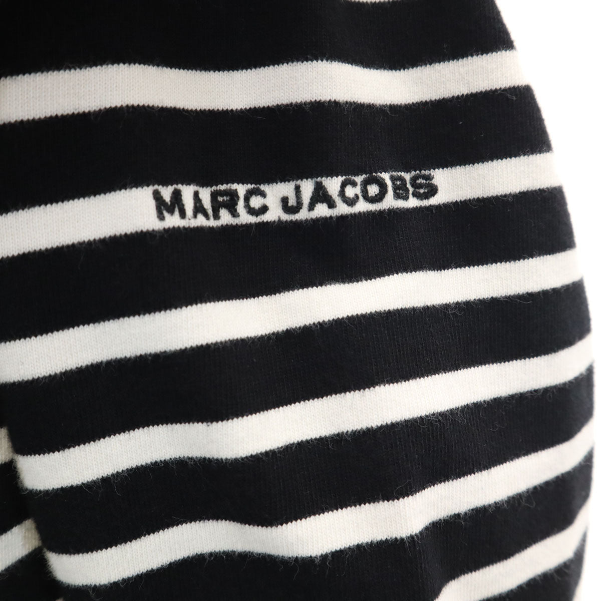MARC JACOBS マークジェイコブス ポルトガル製 ボーダー柄 長袖 バスクシャツ S ブラック レディース