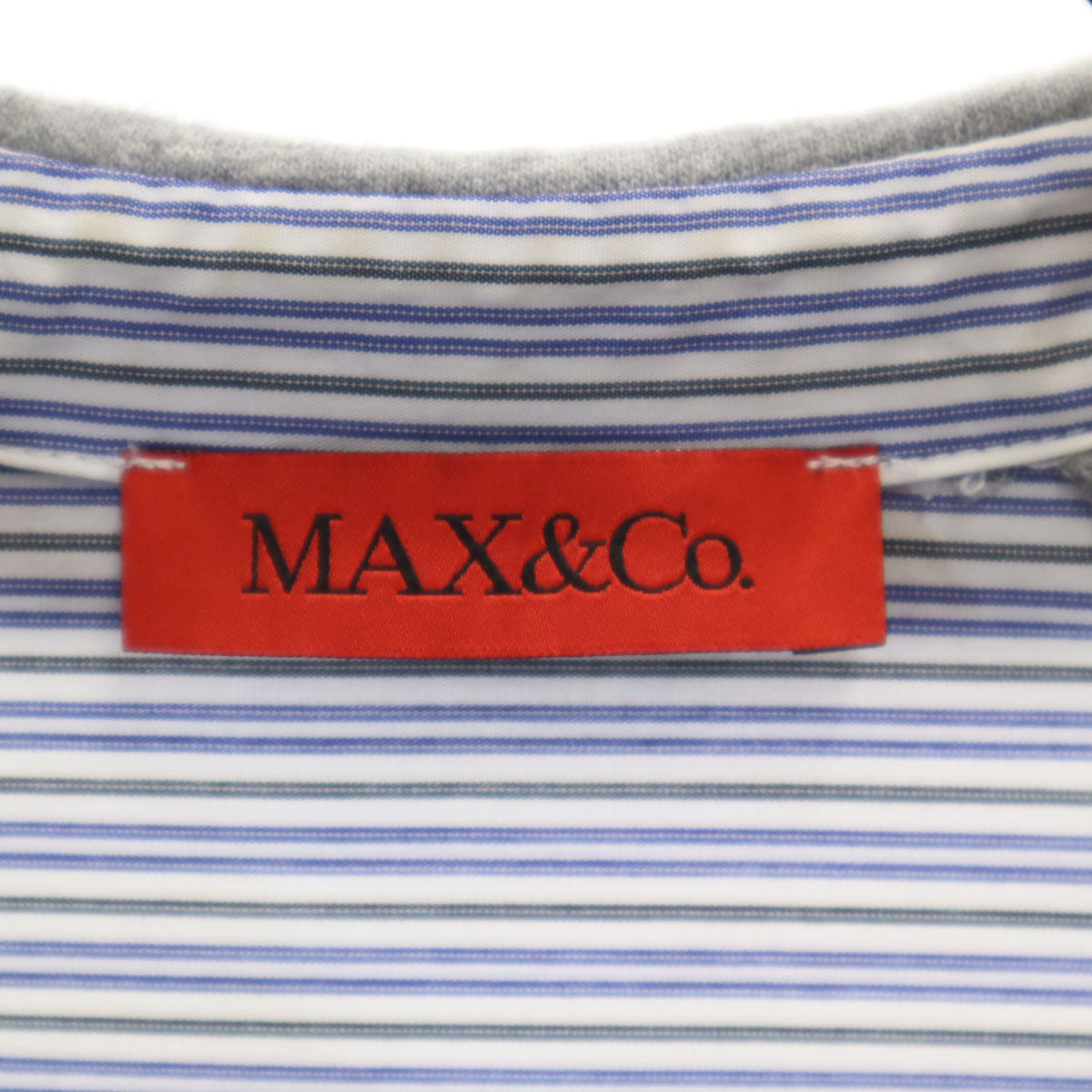 MAX&CO マックスアンドコー 半袖 スキッパーカラー ワンピース S グレー レディース