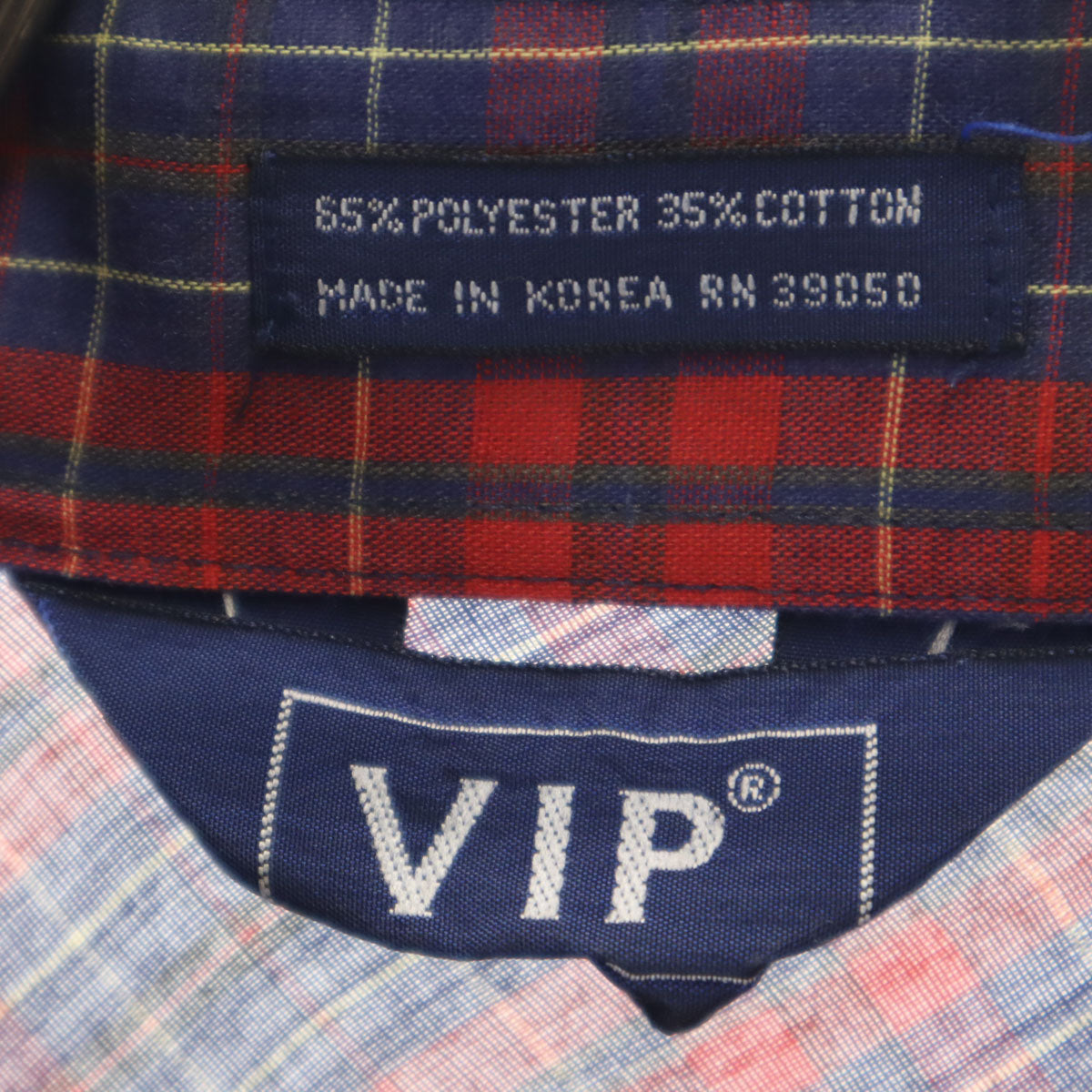 VIP 80s ヴィンテージ チェック柄 長袖 ウエスタンシャツ M レッド メンズ