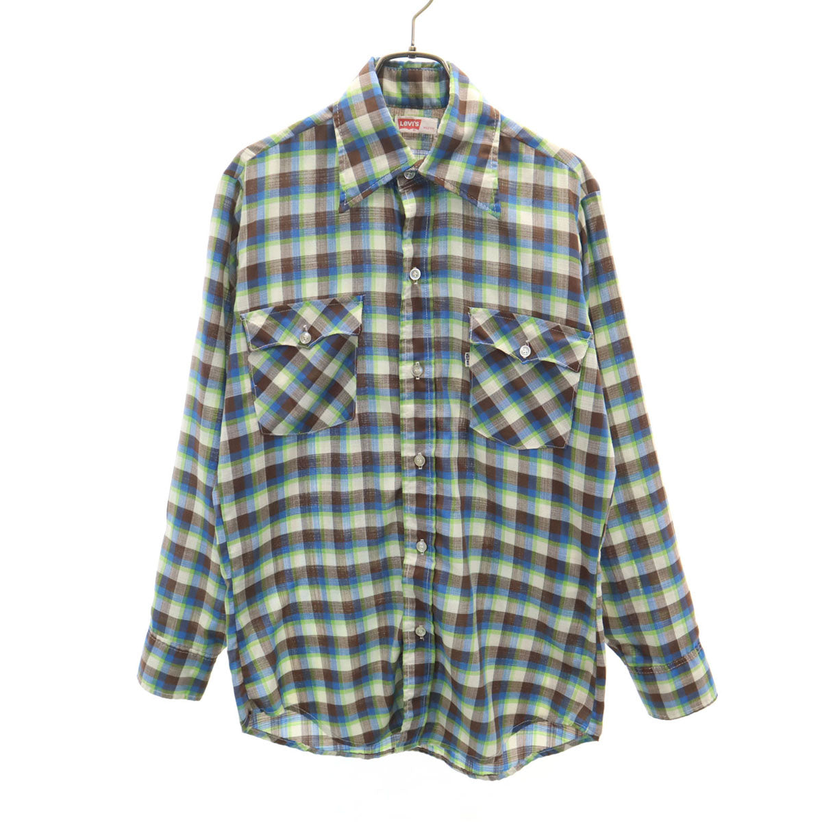 Levi's リーバイス 70s ヴィンテージ チェック柄 長袖 シャツ M マルチ メンズ