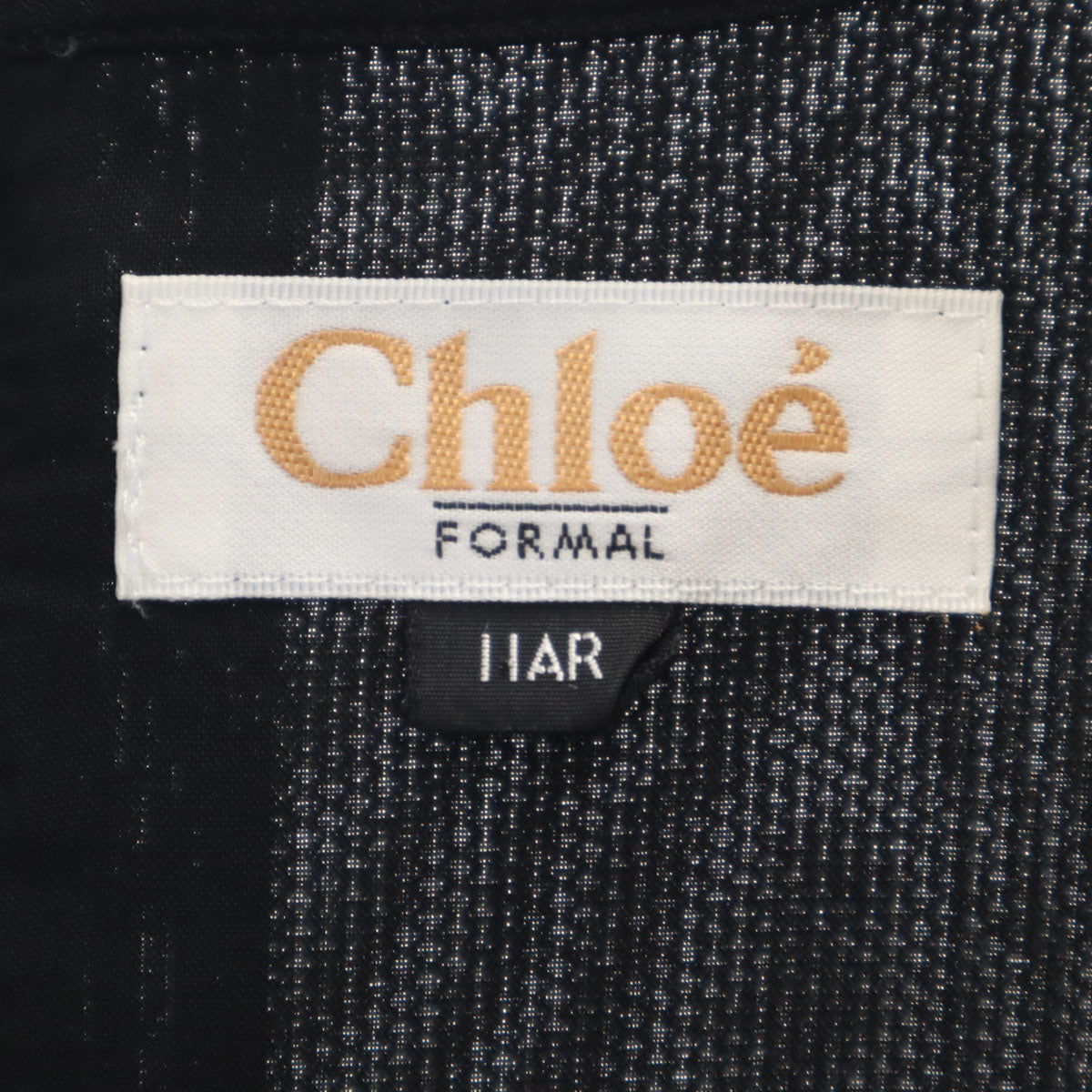 Chloe クロエ 日本製 7分袖 ワンピース 11AR ブラック レディース