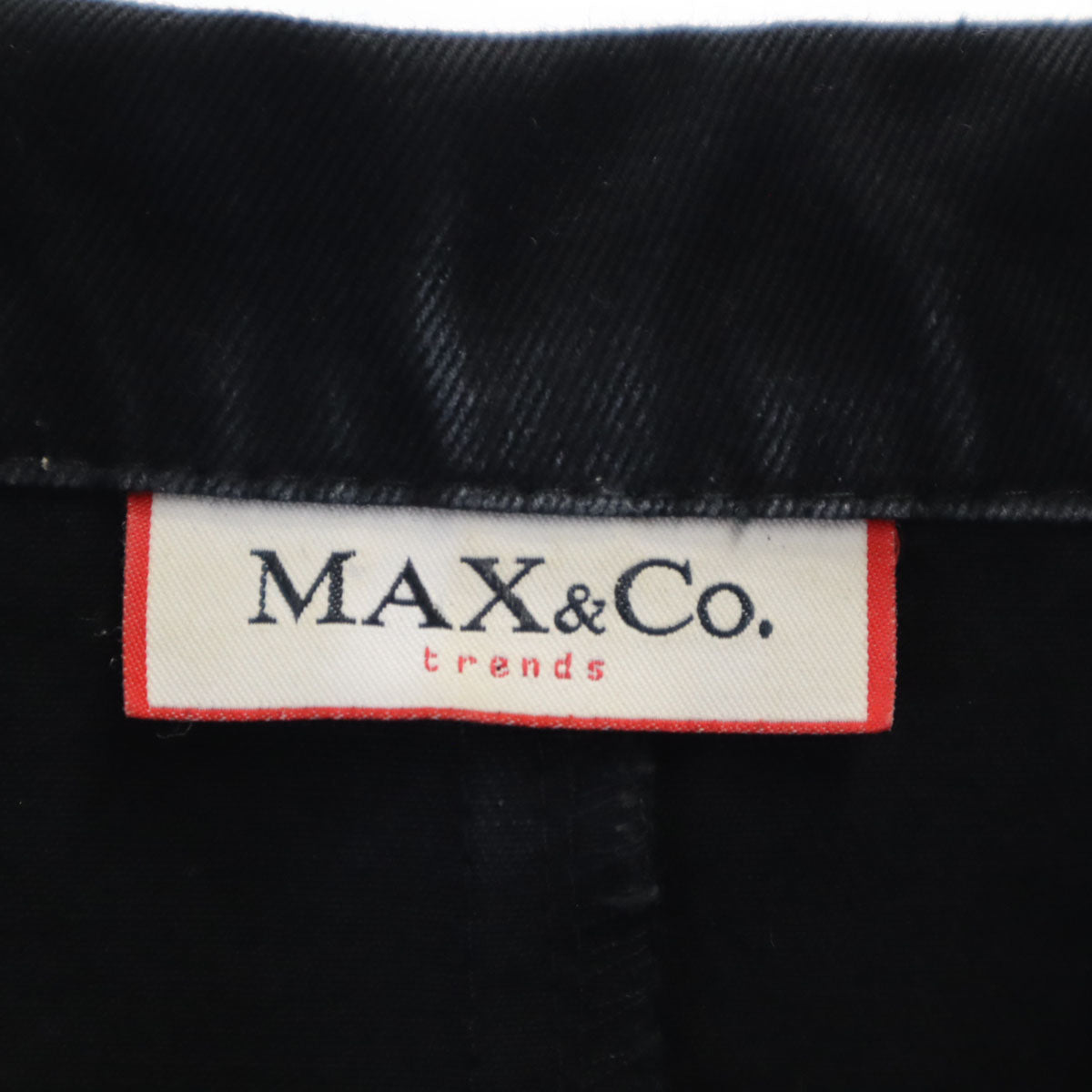 MAX&CO マックスアンドコー ラペル ジャケット 40 ブラック レディース