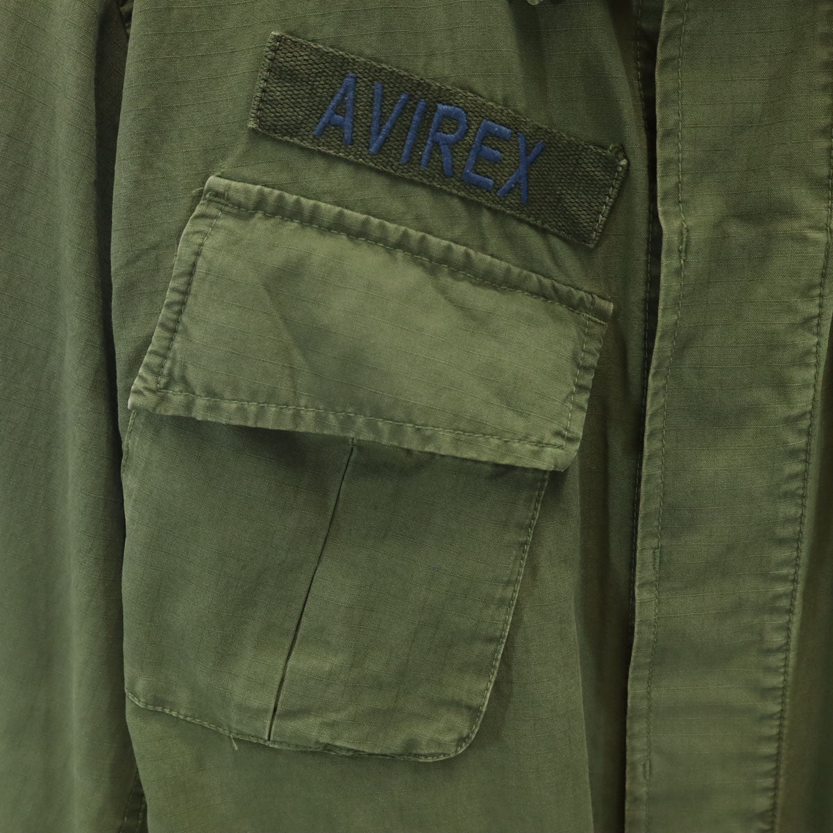 AVIREX アヴィレックス バック刺繍 ジャングルファティーグ ミリタリージャケット M カーキ メンズ