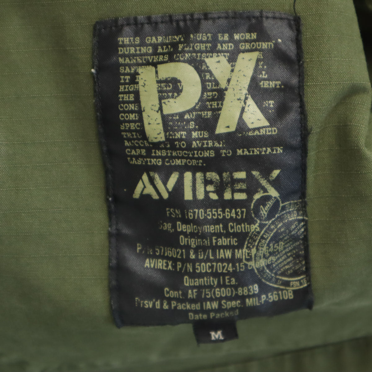 AVIREX アヴィレックス バック刺繍 ジャングルファティーグ ミリタリージャケット M カーキ メンズ