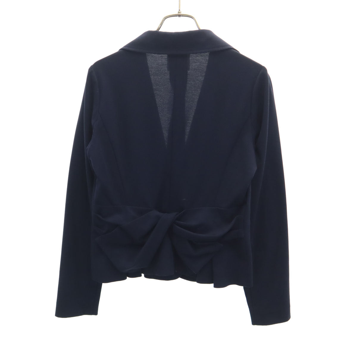 LANVIN en Bleu ランバンオンブルー 日本製 ラペル ジャケット 38 ネイビー レディース