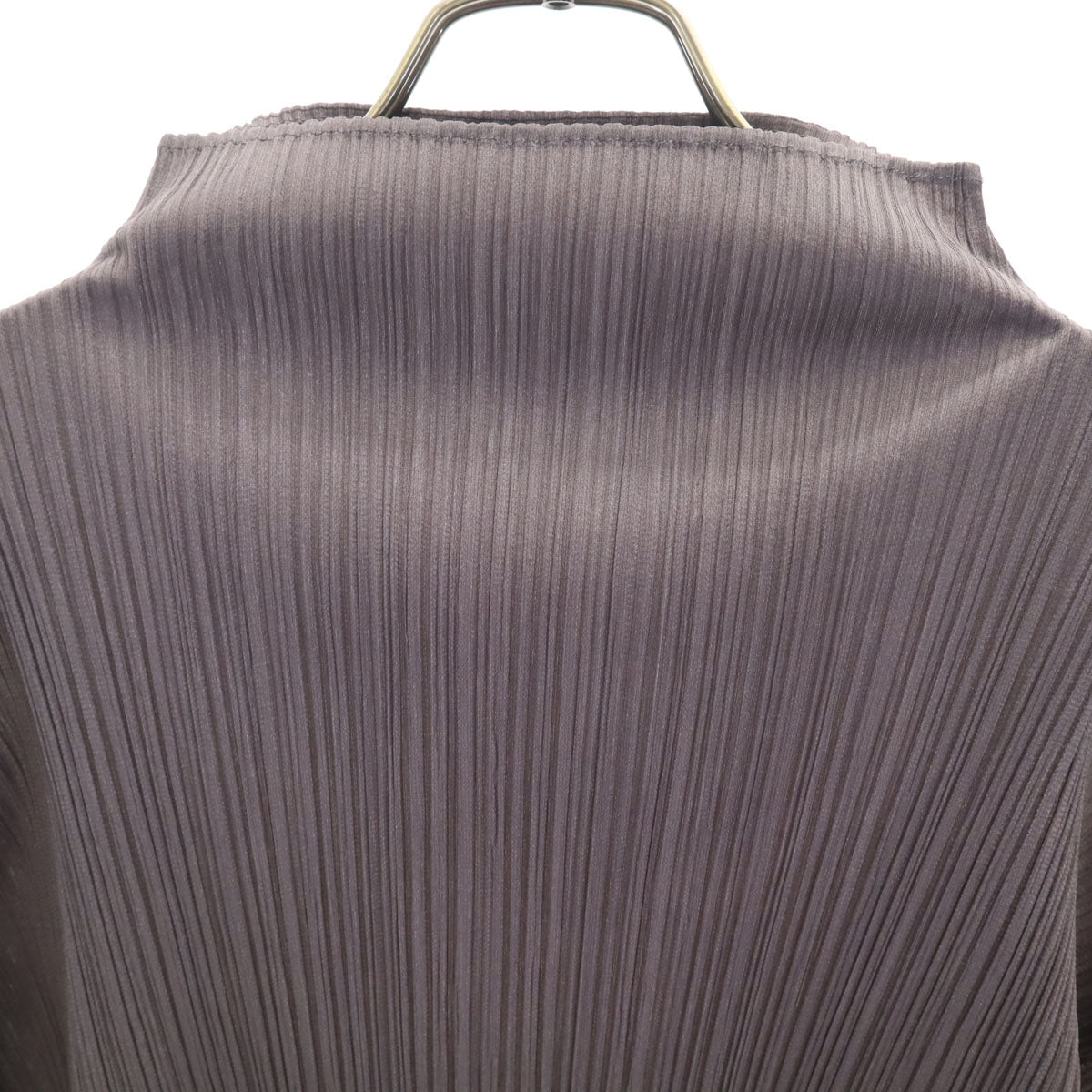 PLEATS PLEASE プリーツプリーズ 日本製 5分袖 プリーツ カットソー 3 グレー イッセイミヤケ レディース