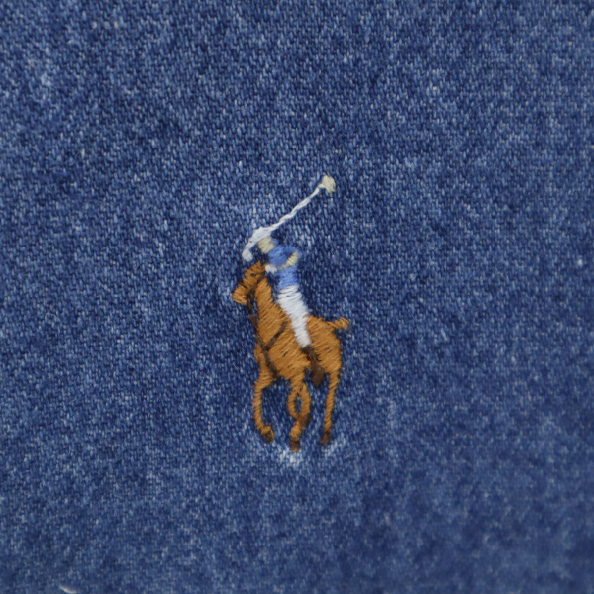 RALPH LAUREN ラルフローレン 長袖 デニム ボタンダウンシャツ 9 ウォッシュブルー レディース