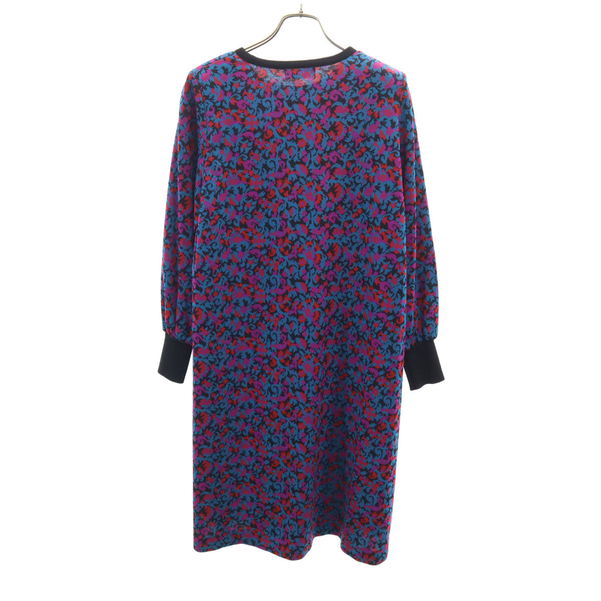 YVES SAINT LAURENT イヴサンローラン 90s オールド 花柄 長袖 ワンピース M マルチ レディース