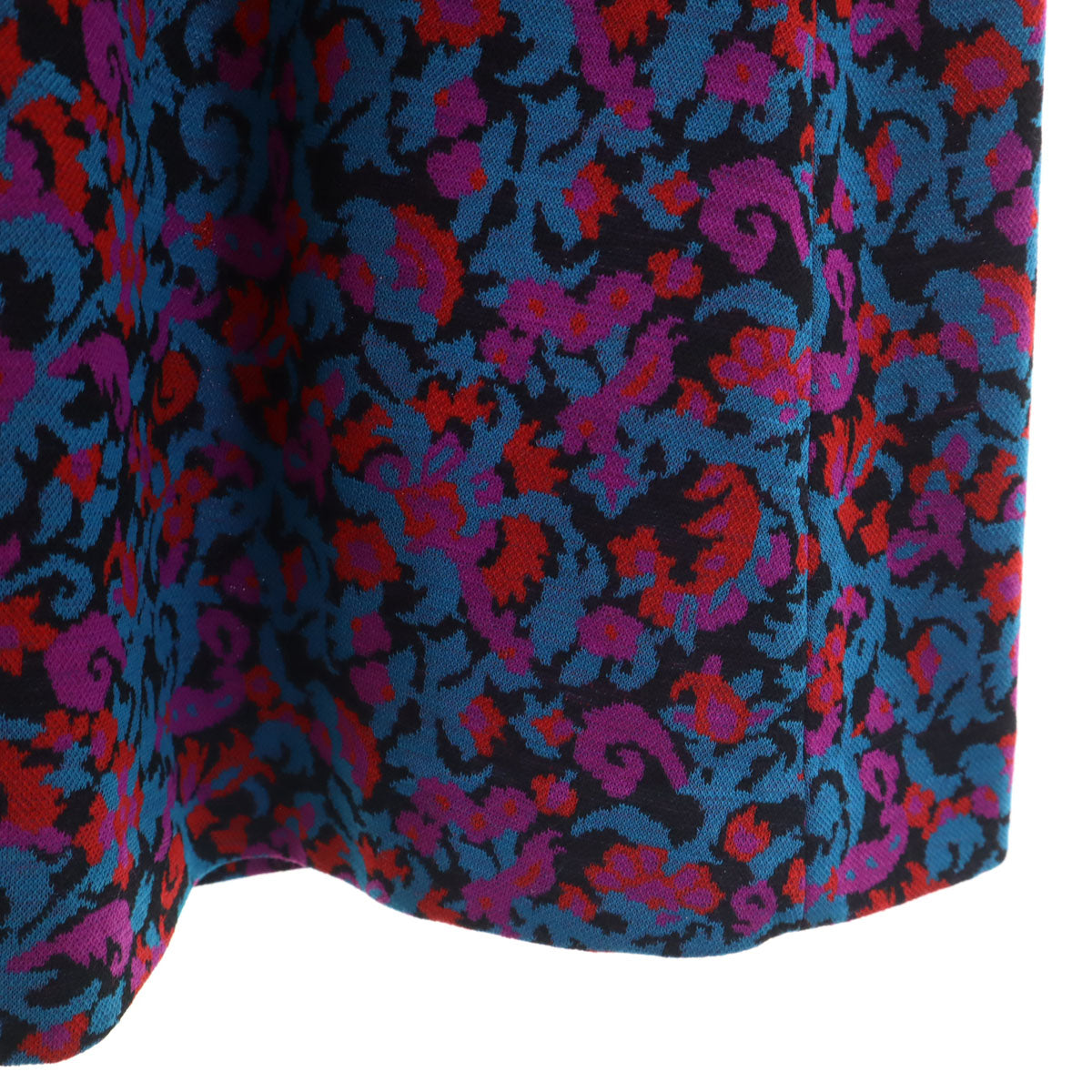 YVES SAINT LAURENT イヴサンローラン 90s オールド 花柄 長袖 ワンピース M マルチ レディース