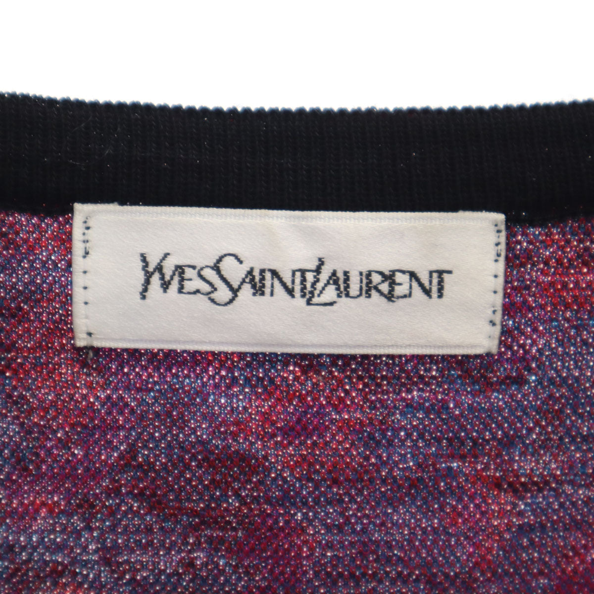 YVES SAINT LAURENT イヴサンローラン 90s オールド 花柄 長袖 ワンピース M マルチ レディース
