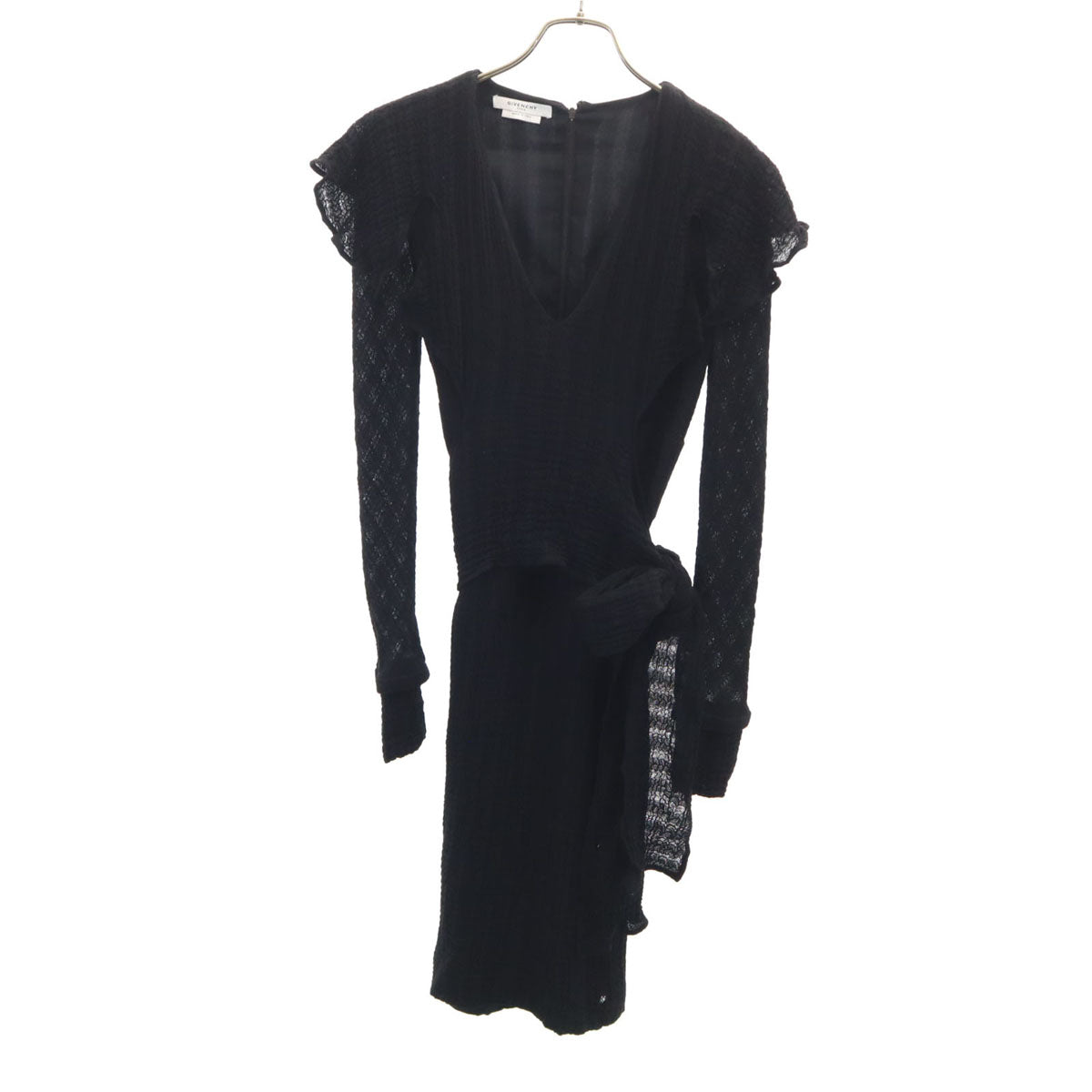 GIVENCHY ジバンシィ イタリア製 長袖 ワンピース 38 ブラック レディース