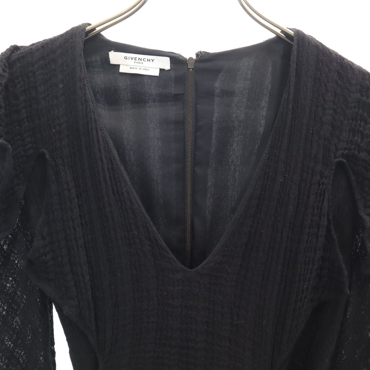 GIVENCHY ジバンシィ イタリア製 長袖 ワンピース 38 ブラック レディース