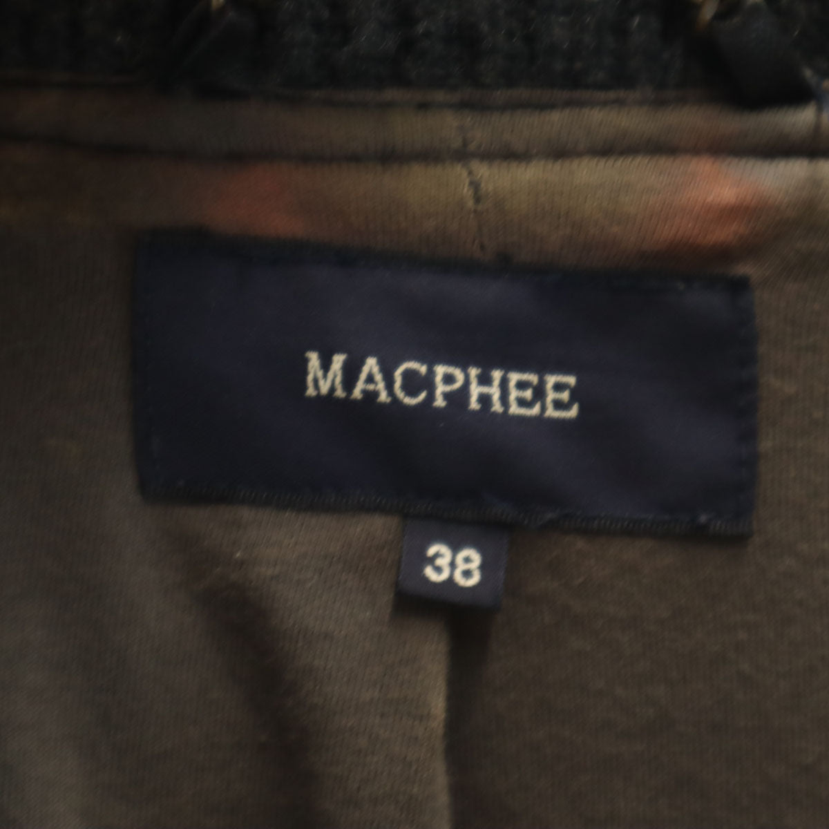 MACPHEE マカフィー 羊革 レザージャケット 38 ブラック レディース