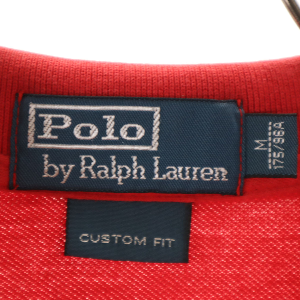 Polo by Ralph Lauren ポロバイラルフローレン ポロベア 長袖 ポロシャツ M レッド 鹿の子 メンズ