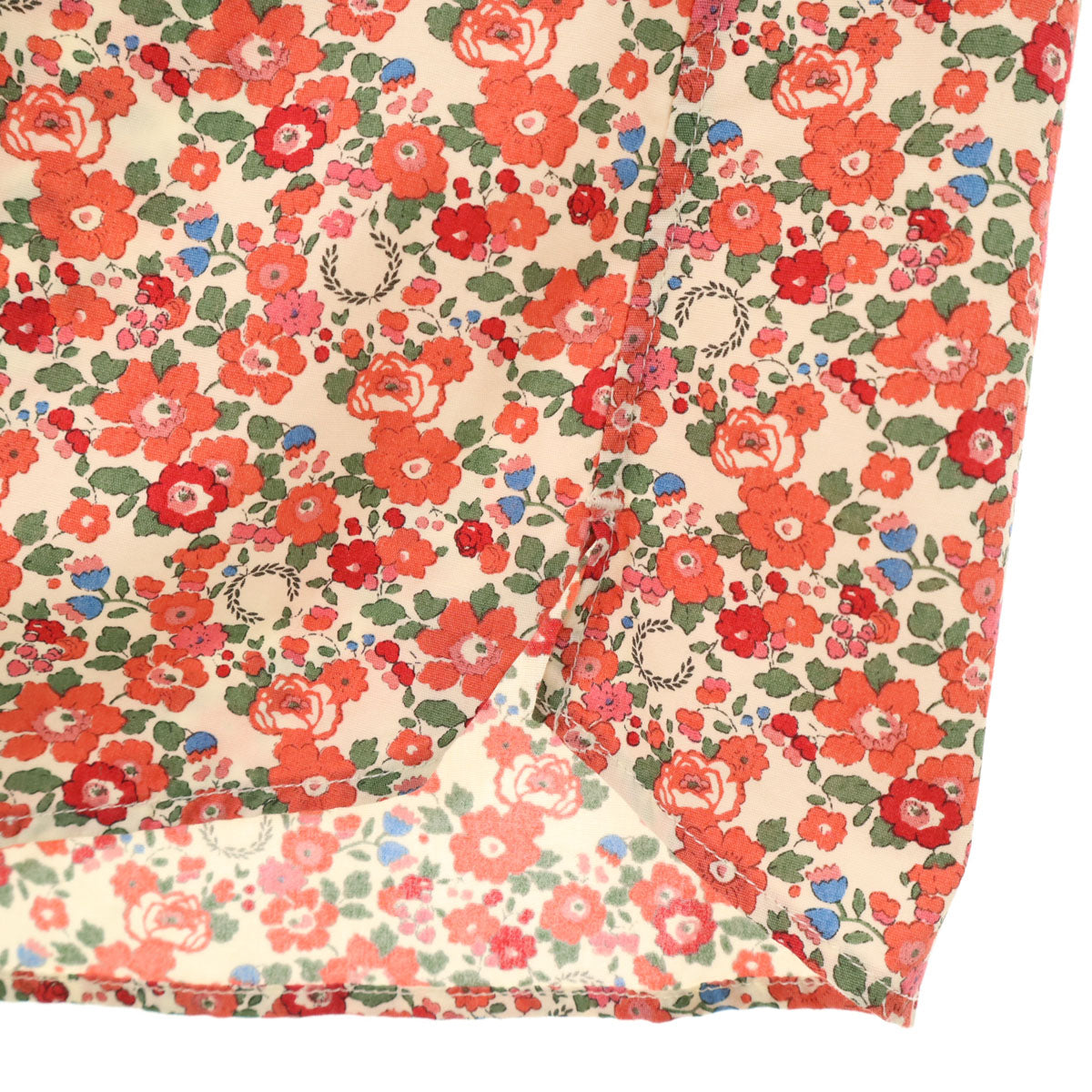 FRED PERRY フレッドペリー 花柄 長袖 シャツワンピース S ピンク系 ロールアップ レディース