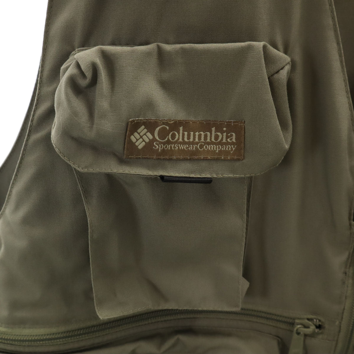 Columbia コロンビア フィッシング ベスト L カーキ アウトドア メンズ