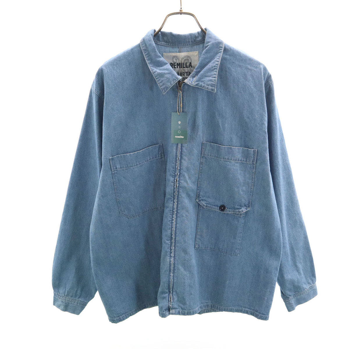 未使用 remilla レミーラ 日本製 デニム ジップ シャツジャケット L メンズ