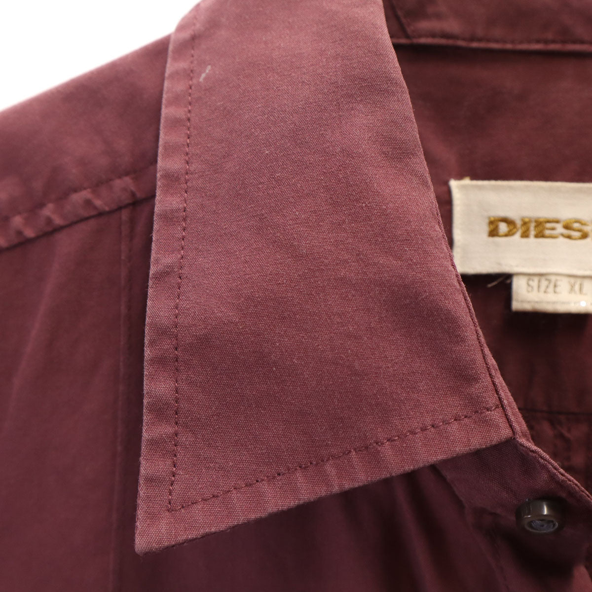 DIESEL ディーゼル 長袖 ミリタリーシャツ XL ワインレッド メンズ