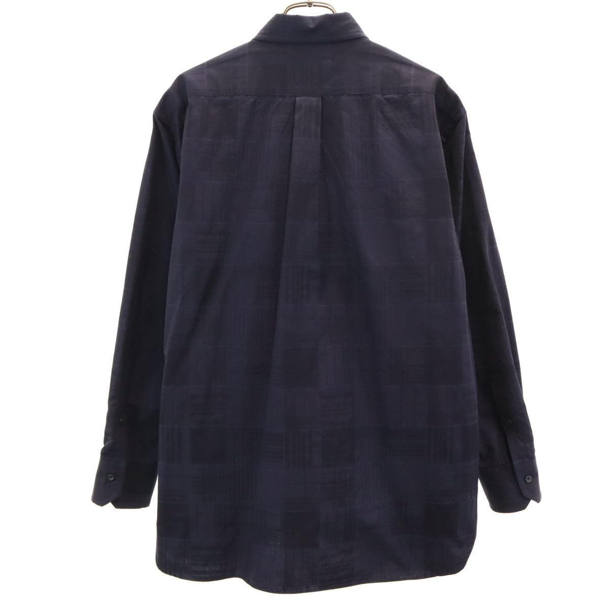 LANVIN LA COLLECTION ランバンコレクション 日本製 長袖 ボタンダウンシャツ L ネイビー メンズ