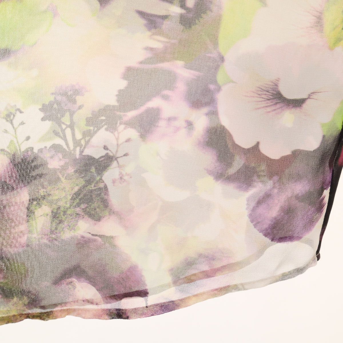 Paul Smith BLACK ポールスミス ブラック 花柄 長袖 シアー シャツ 40 アイボリー レディース